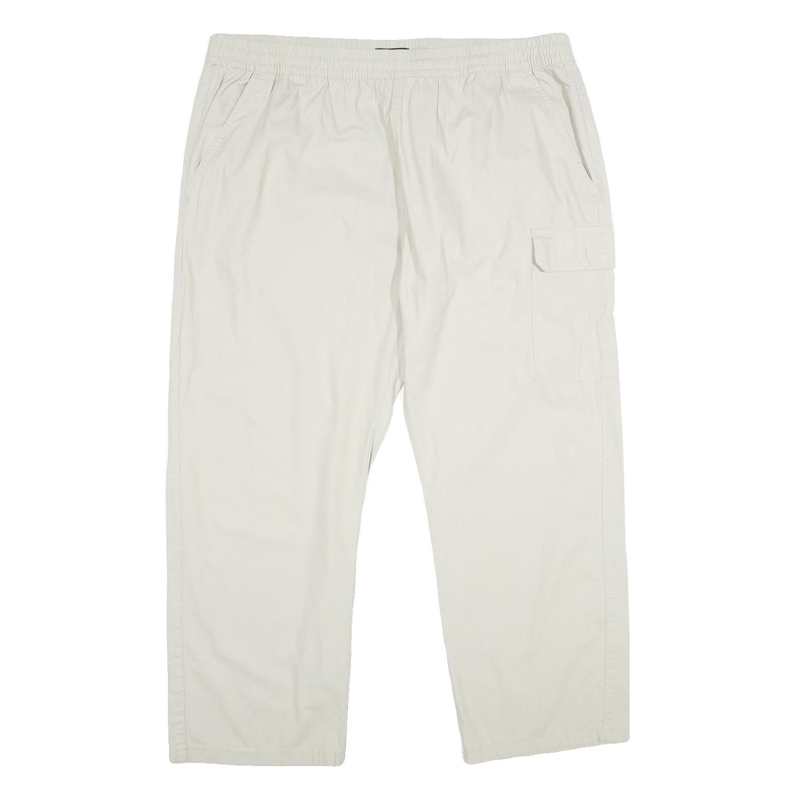 ATLAS FOR MEN Mens Cotton White Regular Drawstring Trousers W38 L30 Lightweight Refurbished - N/A refurbished available on Cerqular