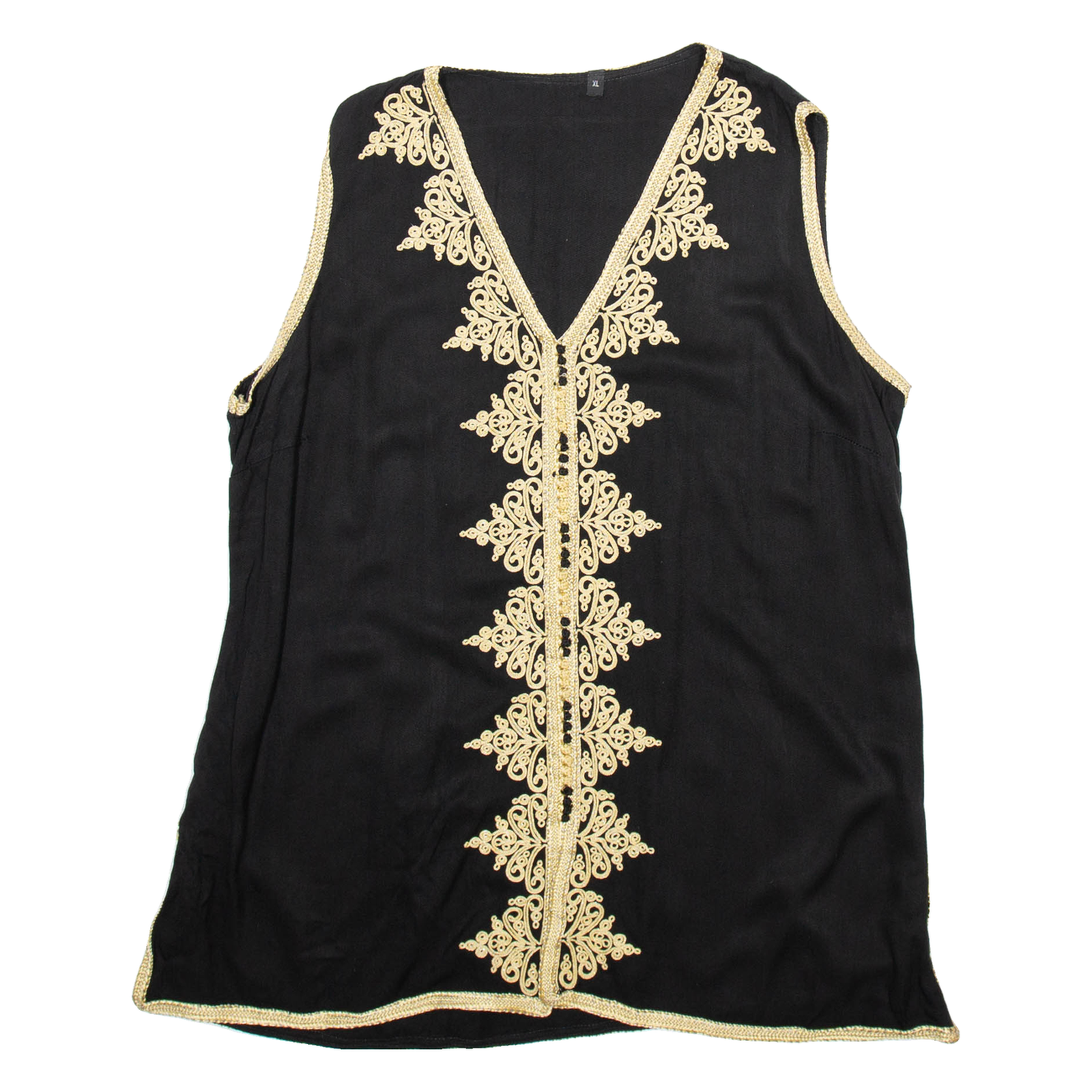 Buy Womens Printed Vest Black V-Neck Sleeveless XL Refurbished - $16.89 Womens Printed Vest Black V-Neck Sleeveless XL Refurbished - N/A refurbished available on Cerqular