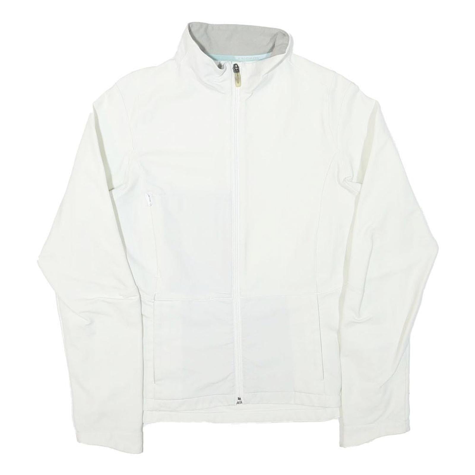 SALOMON Womens White Jacket S Polyester Blend Plain Zip Outdoor Activewear Refurbished - N/A refurbished available on Cerqular