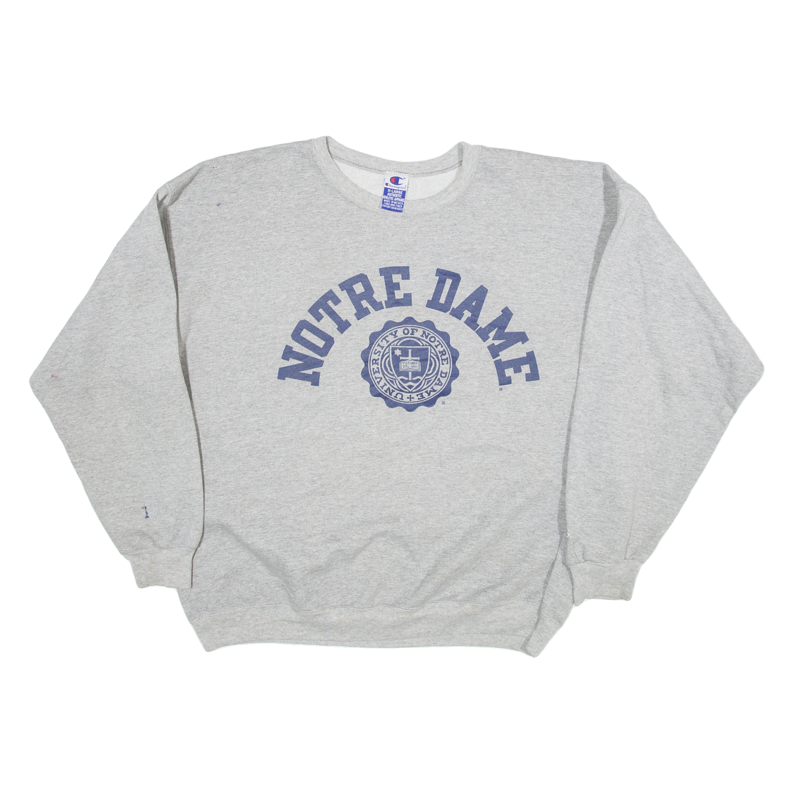 CHAMPION Notre Dame Womens Sweatshirt Grey USA XL Refurbished - N/A refurbished available on Cerqular