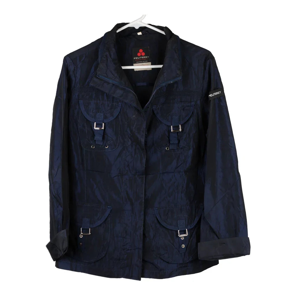 Peuterey Jacket - 2XL Navy Nylon Blend Refurbished - Thrifted (note: this is a term often used to describe second- refurbished available on Cerqular