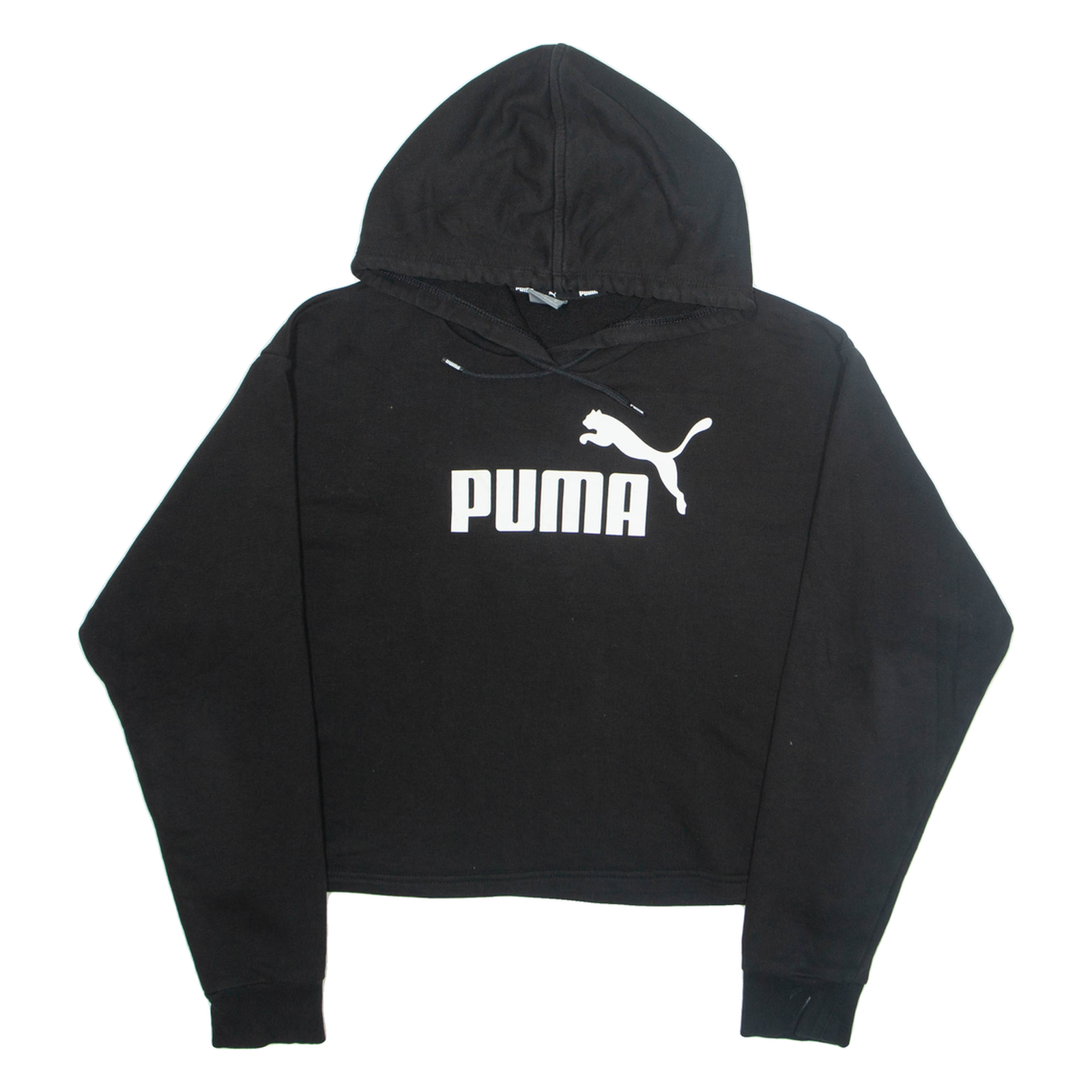 PUMA Cropped Womens Black Hoodie M Refurbished - N/A refurbished available on Cerqular