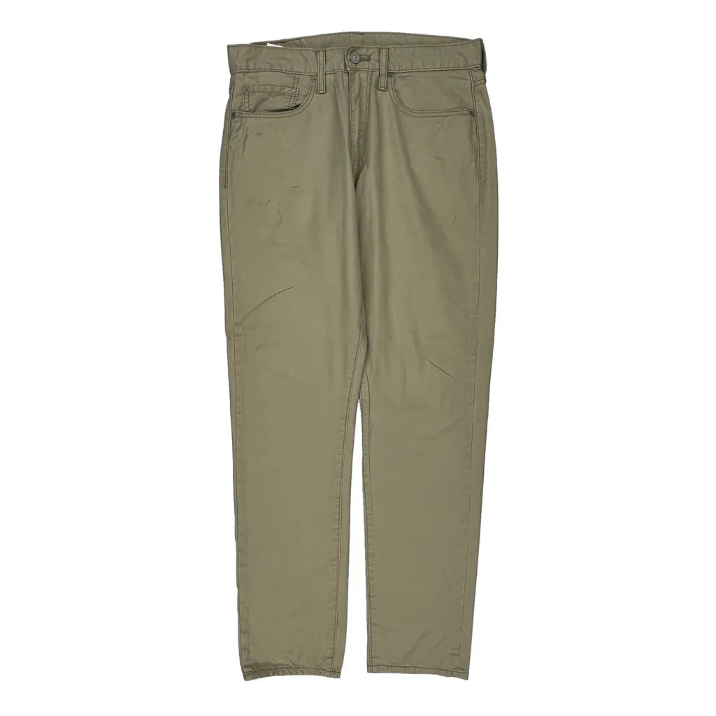 Levis Trousers - 32W 31L Khaki Cotton Refurbished - Thrifted (note: this is a term often used to describe second- refurbished available on Cerqular