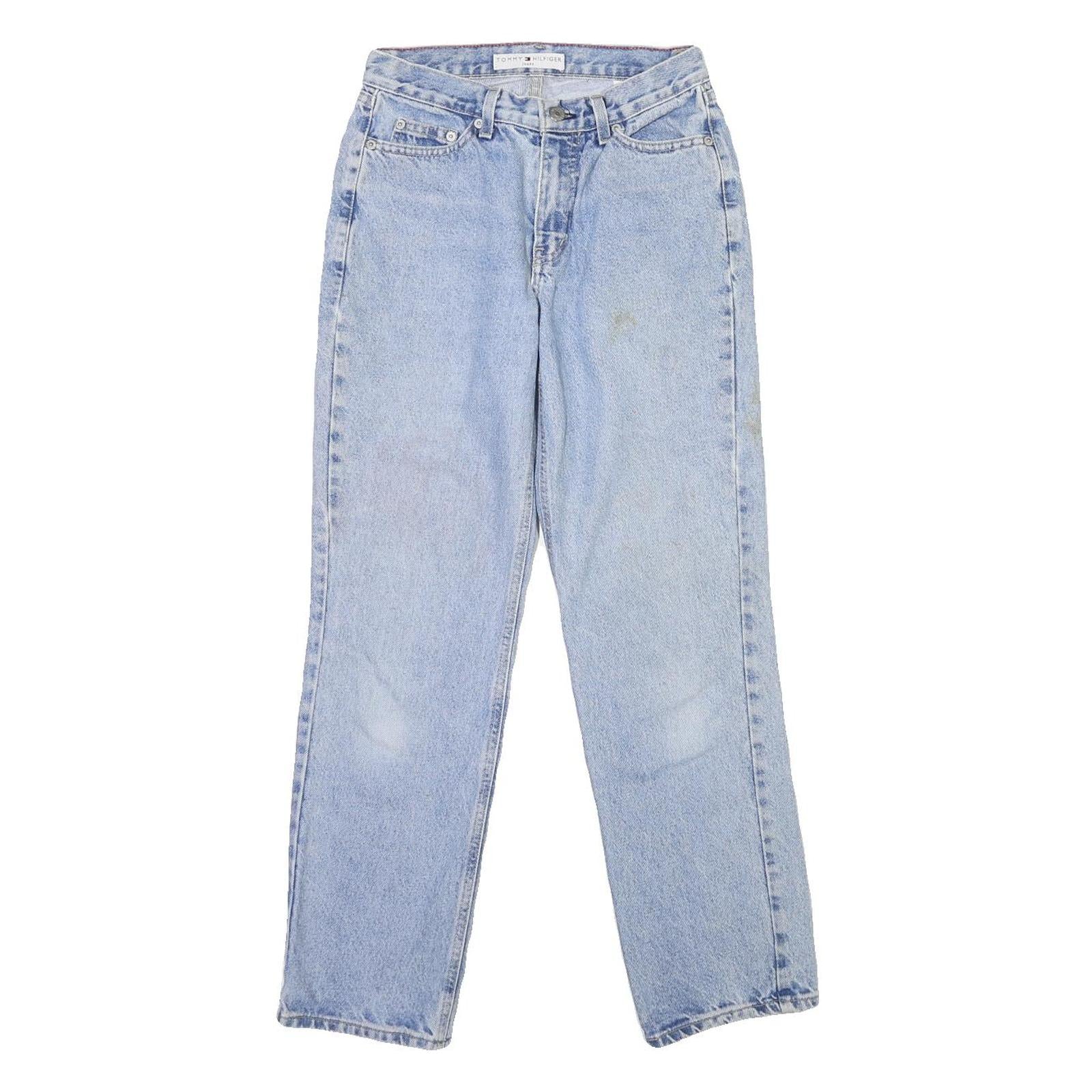 TOMMY HILFIGER Womens Jeans Blue Regular Straight Denim Light W27 L27 Button Refurbished - N/A refurbished available on Cerqular