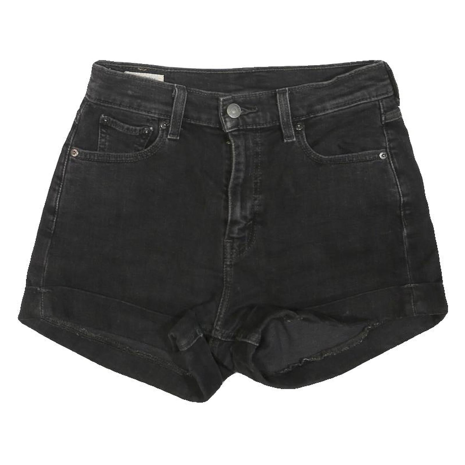 LEVI'S Womens Shorts Black Denim XS W26 Classic Fit Casual Roll Hem Refurbished - N/A refurbished available on Cerqular