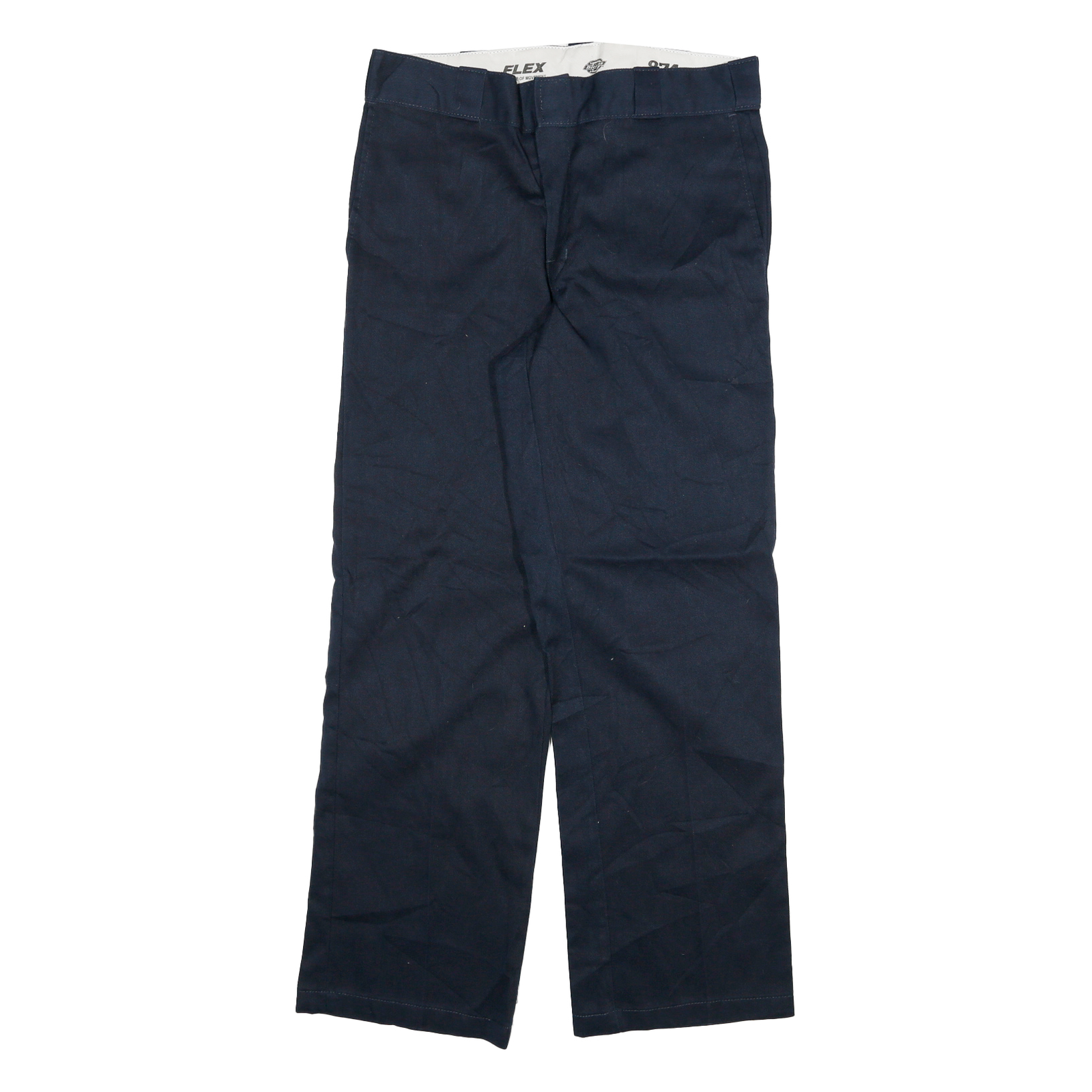 DICKIES Mens Cotton Blend Navy Regular Straight Trousers W30 L29 Workwear Refurbished - N/A refurbished available on Cerqular