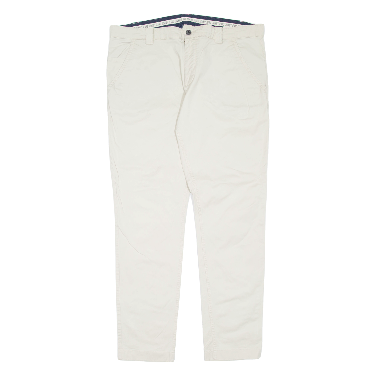 TOMMY HILFIGER Mens Trousers Cream Regular Tapered W38 L32 Refurbished - N/A refurbished available on Cerqular