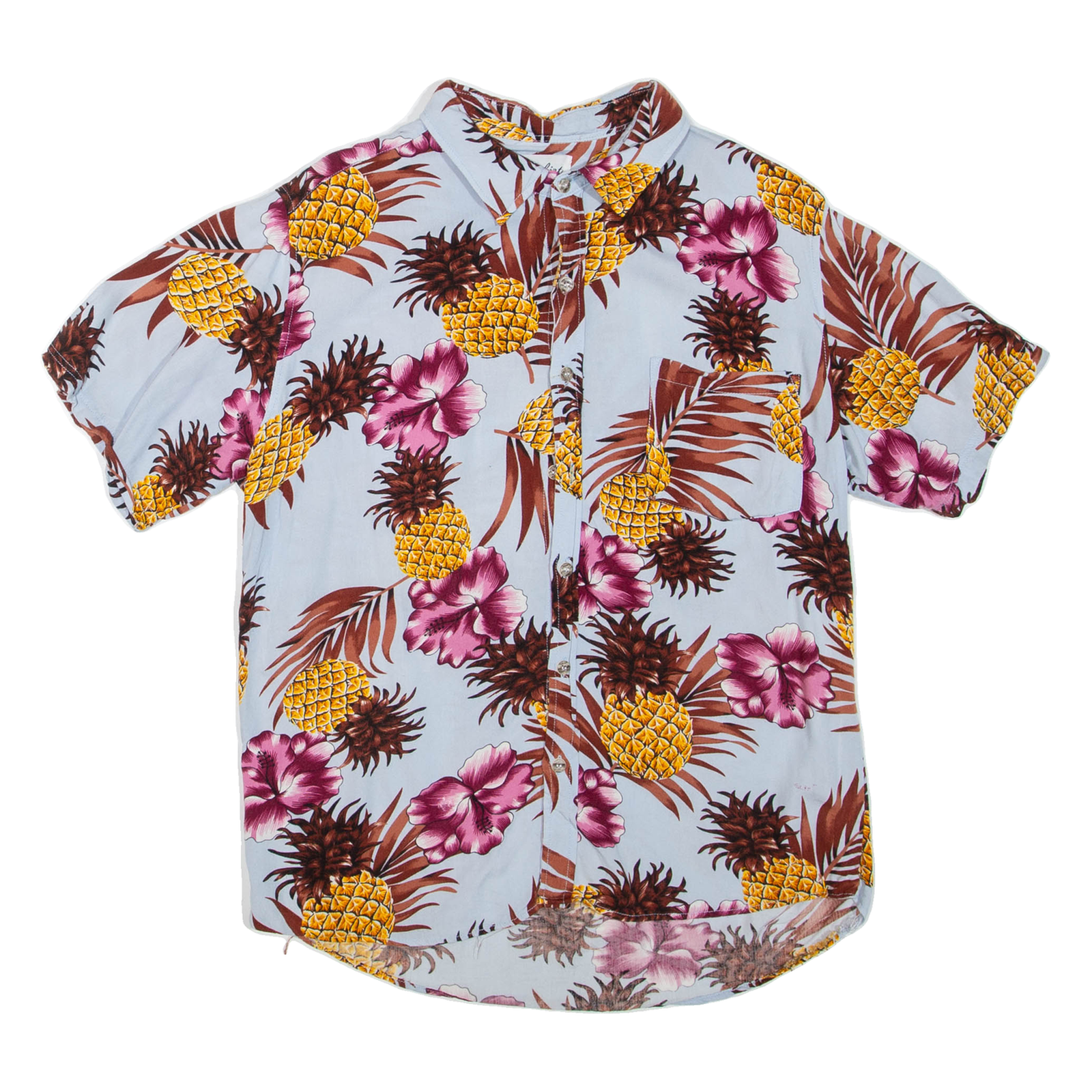 Mens Hawaiian Shirt Blue Floral M Refurbished - N/A refurbished available on Cerqular