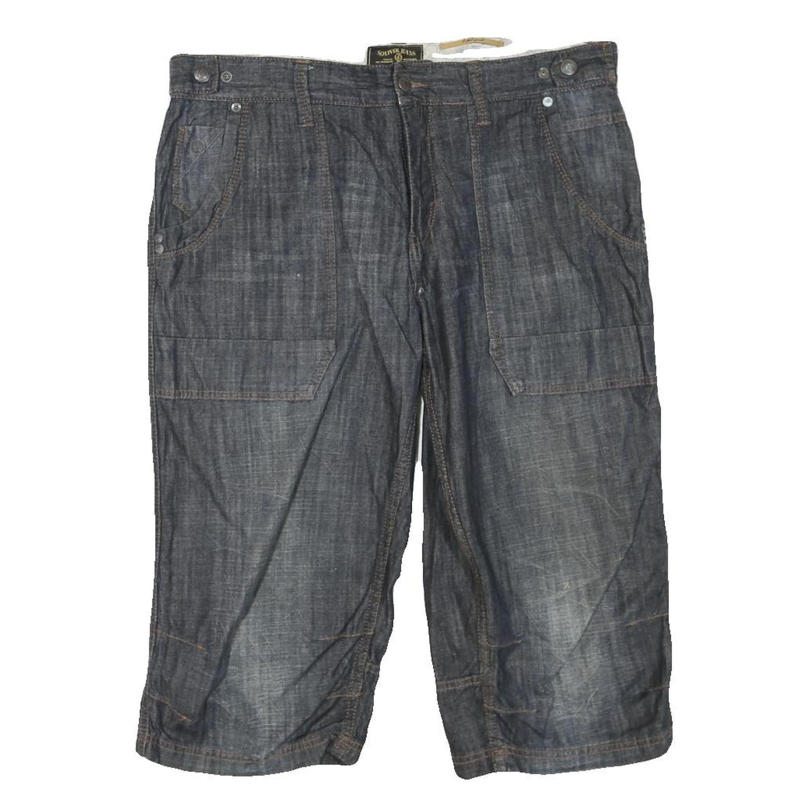 SOLIVER JEANS Mens Shorts Blue Denim Casual L W36 Cotton Blend Refurbished - N/A refurbished available on Cerqular
