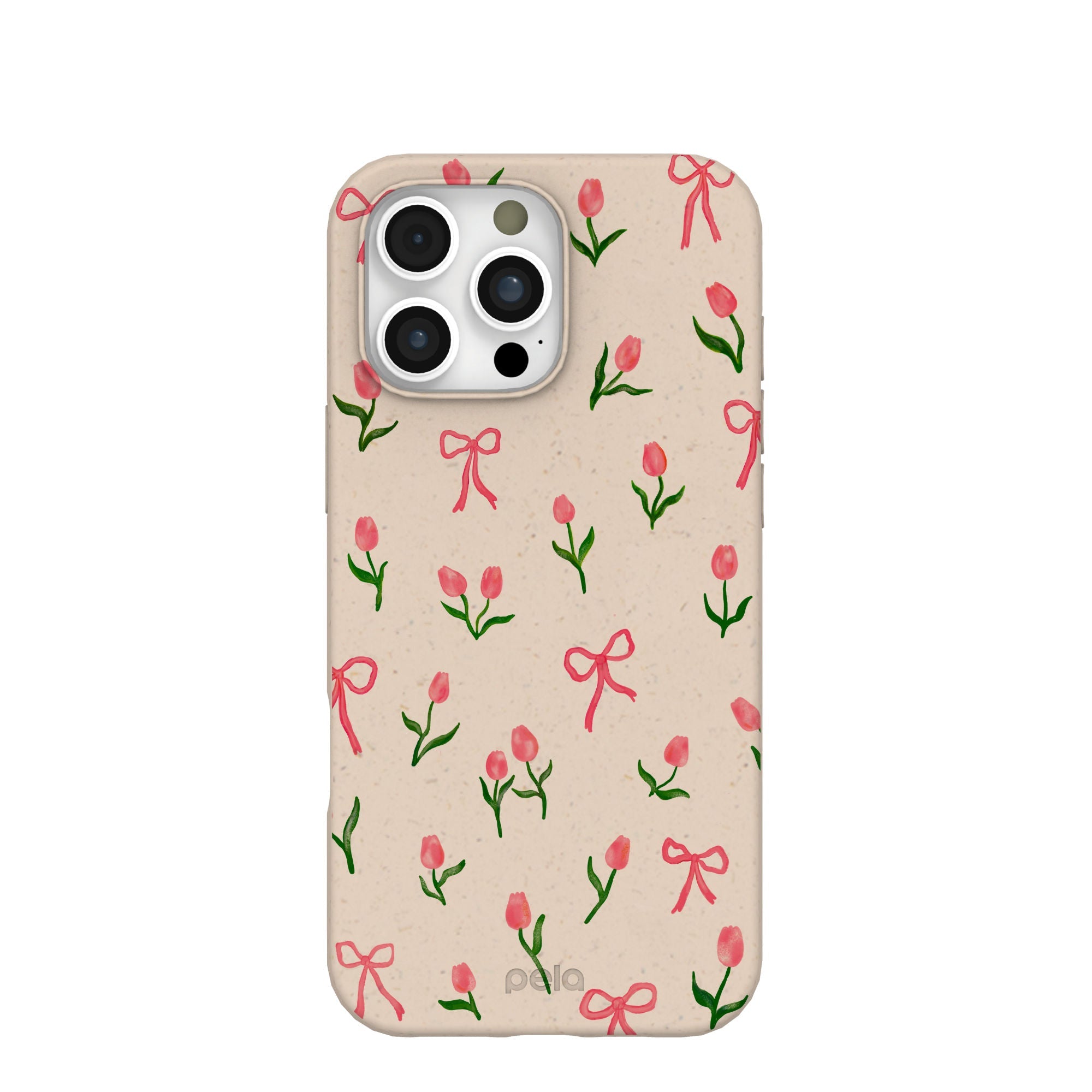 Seashell Tulip Bliss iPhone 16 Pro Max Case Refurbished - Pela Case refurbished available on Cerqular