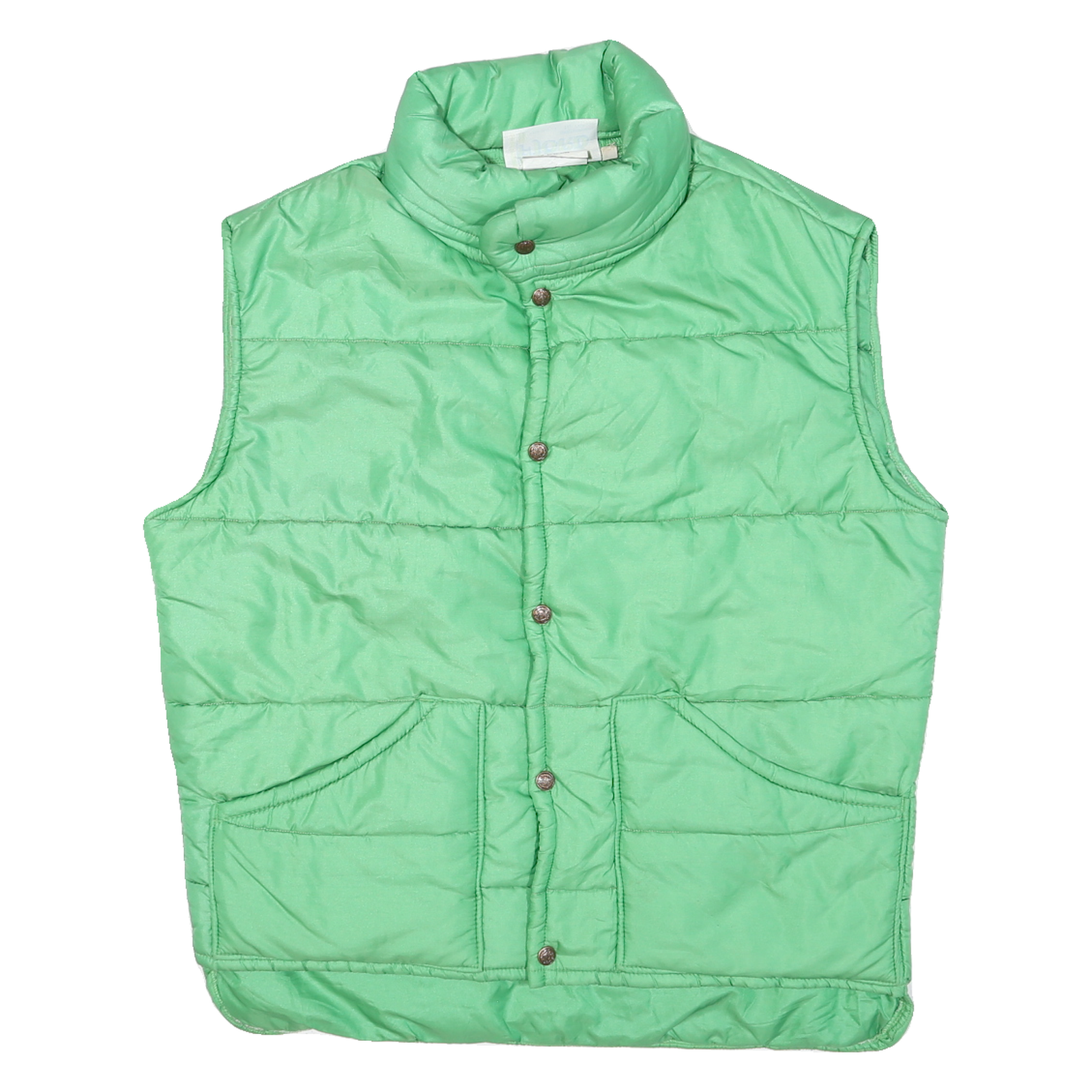 FJORD Mens Green Polyester Blend Puffer Jacket XL Button Closure Sleeveless Refurbished - N/A refurbished available on Cerqular