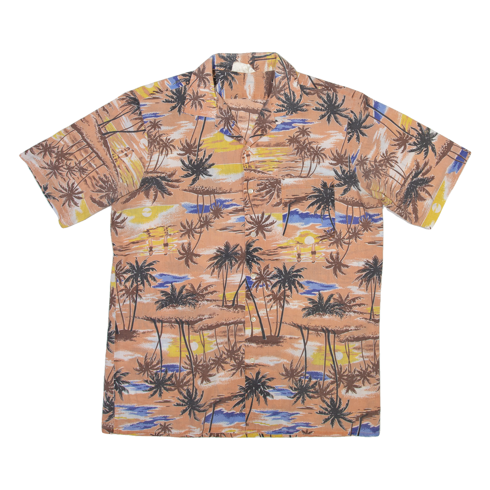 FANTY Mens Hawaiian Shirt Beige Floral M Refurbished - N/A refurbished available on Cerqular