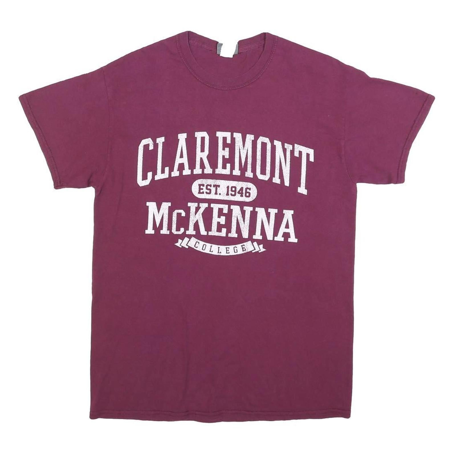 MV SPORT Mens Maroon Claremont McKenna College Graphic T-Shirt M Short Sleeve Refurbished - N/A refurbished available on Cerqular