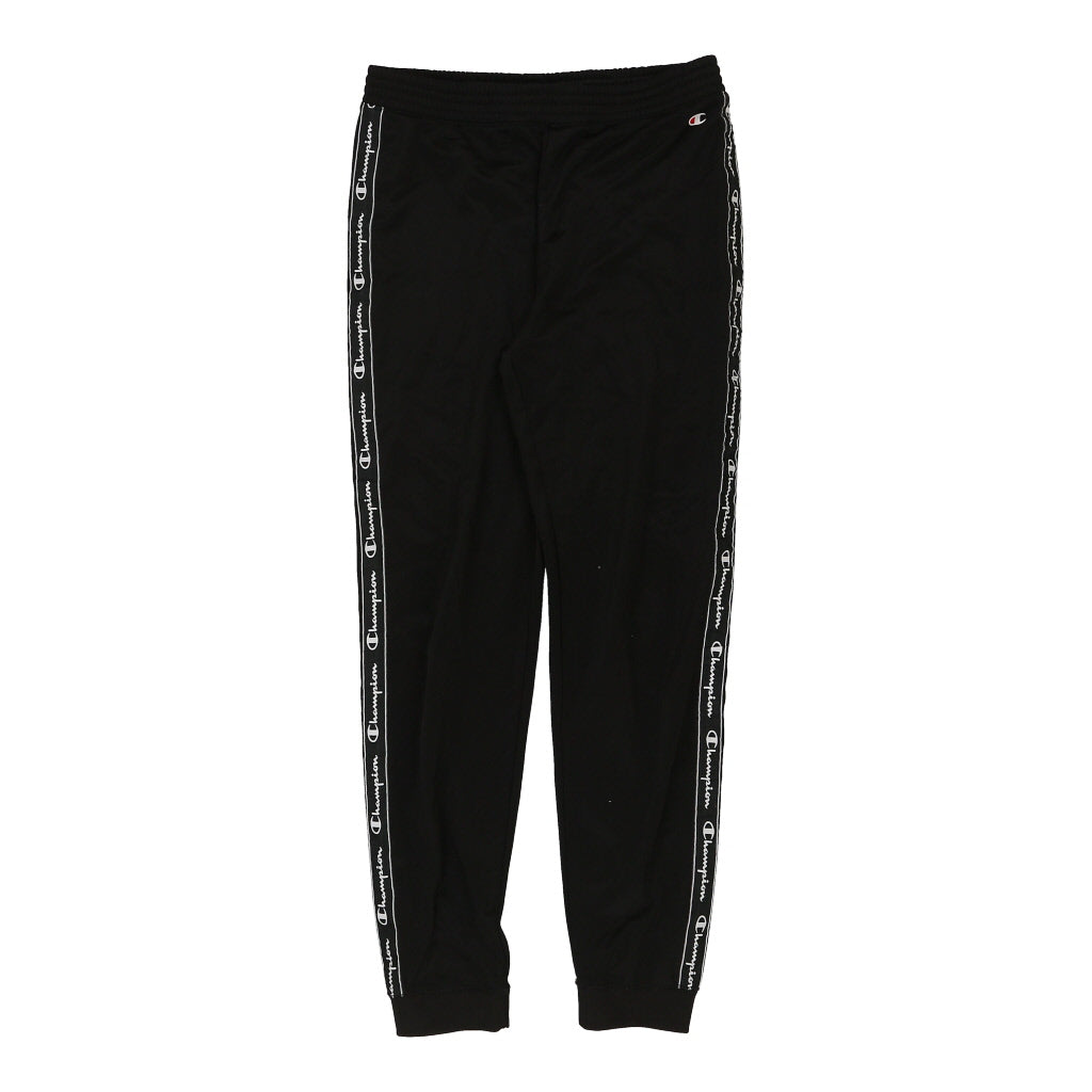 Age 13-14 Champion Tracksuit - XL Black Polyester Refurbished - Thrifted (note: this is a term often used to describe second- refurbished available on Cerqular