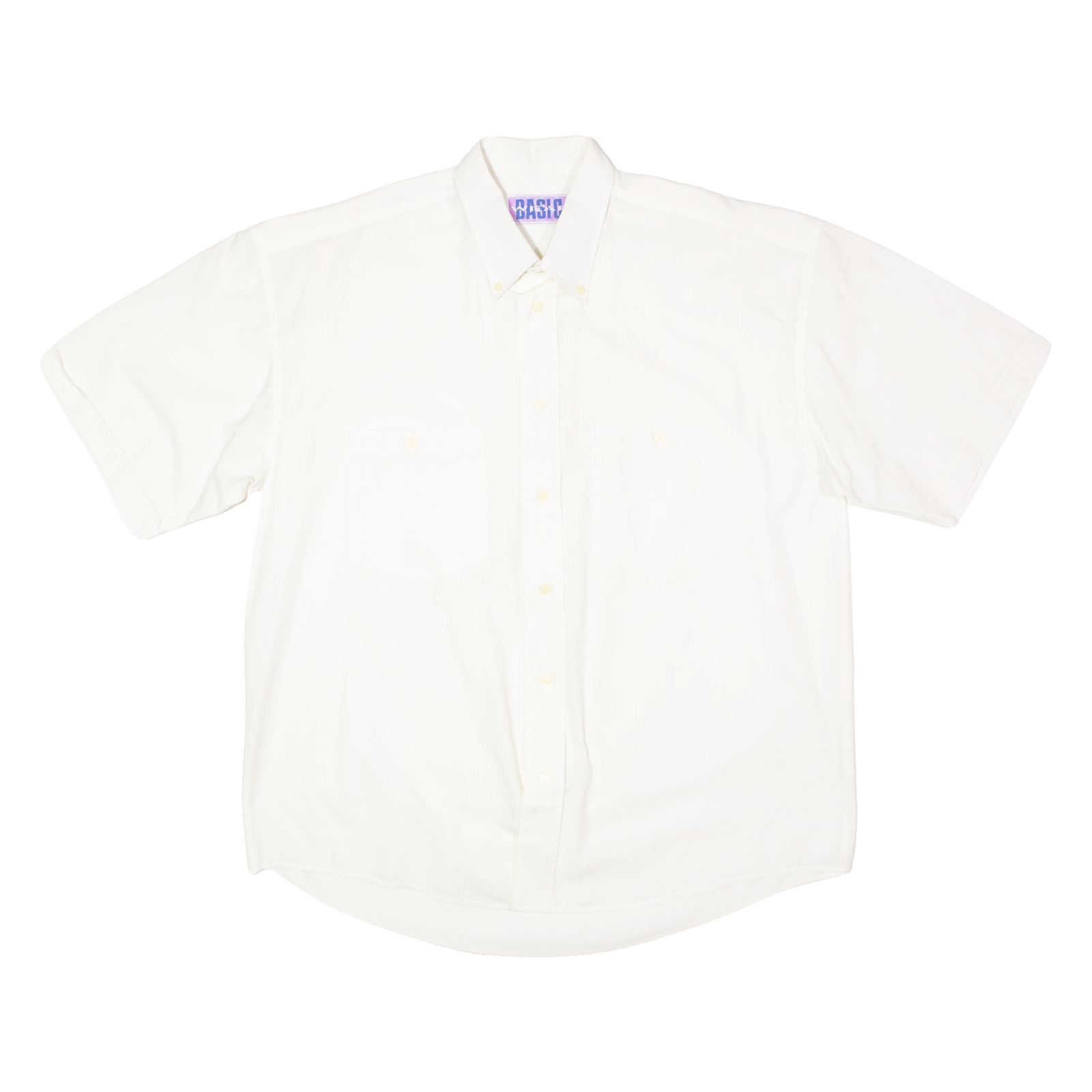 BASIC WEAR Mens Plain Shirt White 90s XL Refurbished - N/A refurbished available on Cerqular