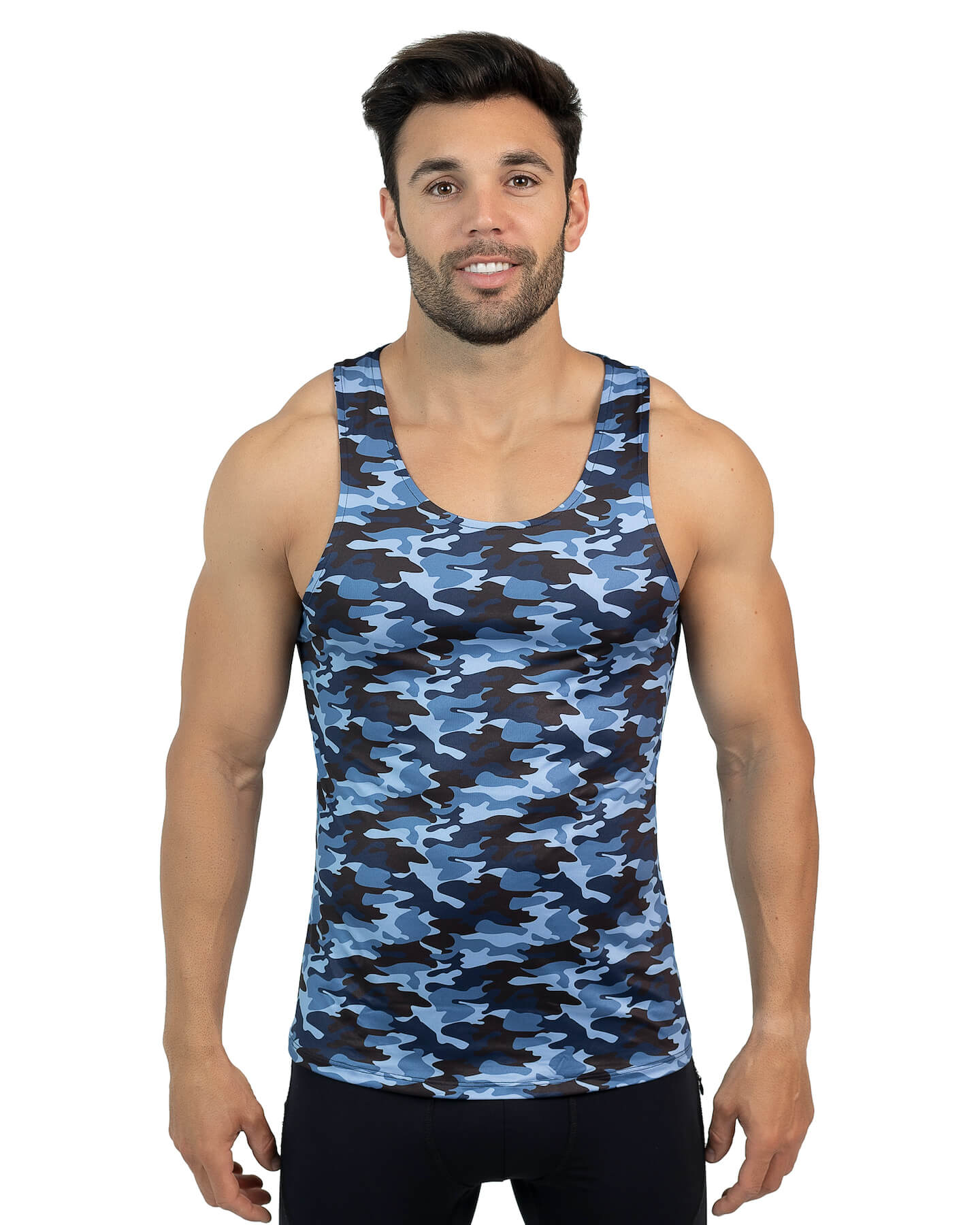Blue Camo Tank Top | Size: L | Color: Blue Camo Refurbished - Matador Meggings refurbished available on Cerqular