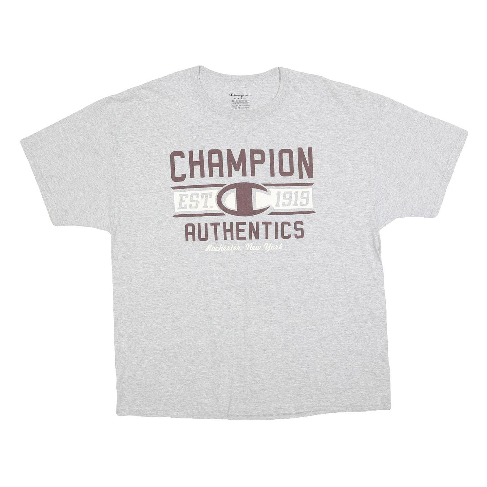 Buy CHAMPION Mens Grey XL Graphic T-Shirt Short Sleeve Crew Neck Authentic Print Refurbished - $18.19 CHAMPION Mens Grey XL Graphic T-Shirt Short Sleeve Crew Neck Authentic Print Refurbished - N/A refurbished available on Cerqular