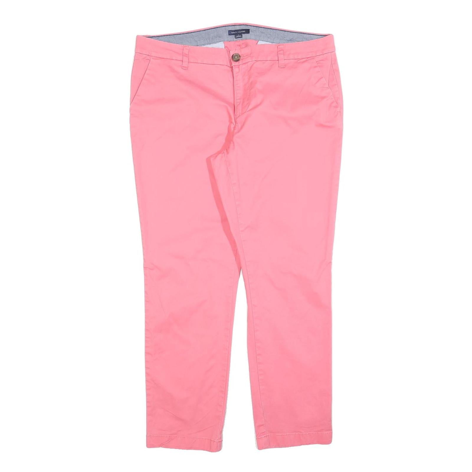 Buy TOMMY HILFIGER Womens Cotton Blend Pink Slim Straight Trousers W34 L28 Stylish Refurbished - $41.59 TOMMY HILFIGER Womens Cotton Blend Pink Slim Straight Trousers W34 L28 Stylish Refurbished - N/A refurbished available on Cerqular