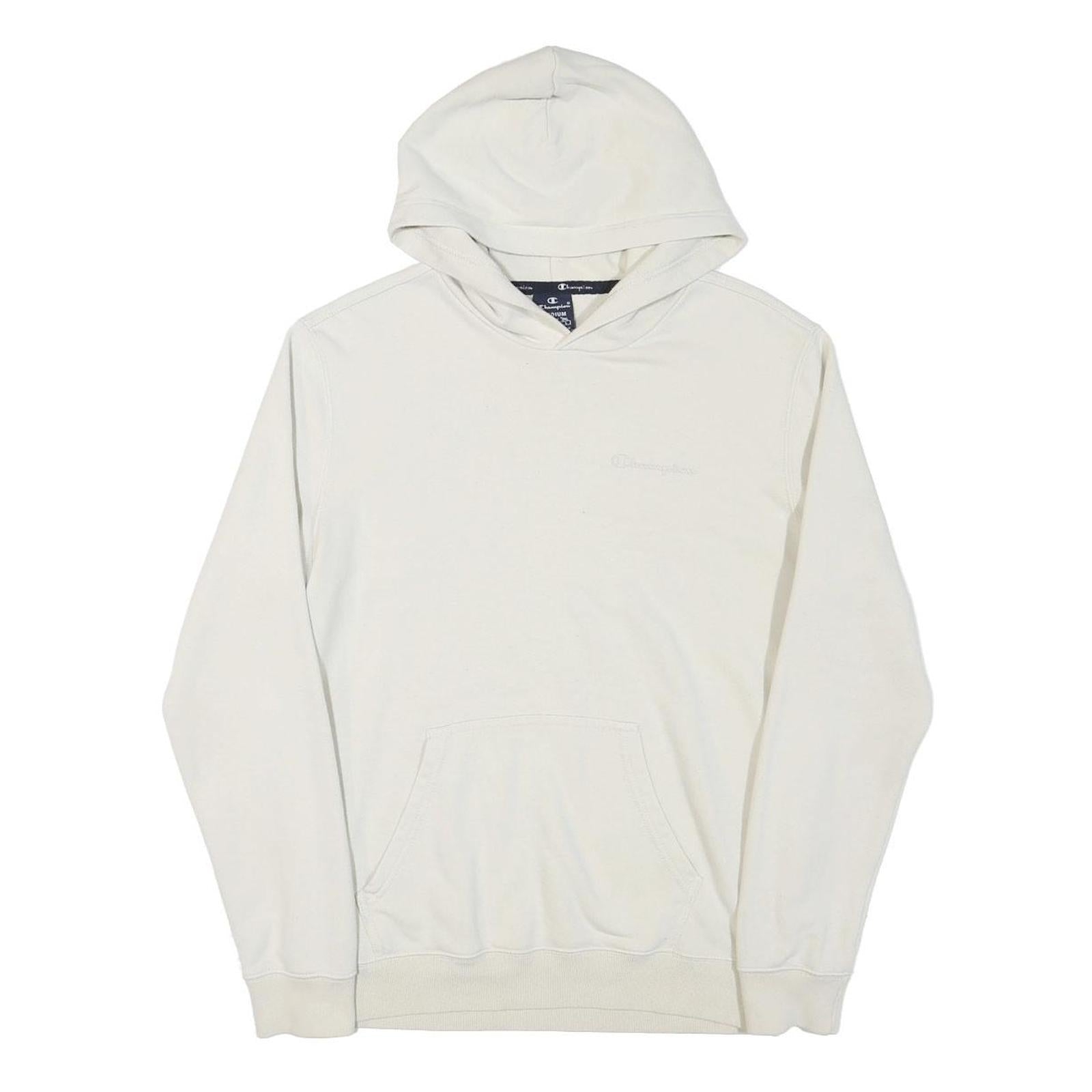 CHAMPION Mens White Pullover Hoodie M Cotton Blend Casual Classic Refurbished - N/A refurbished available on Cerqular