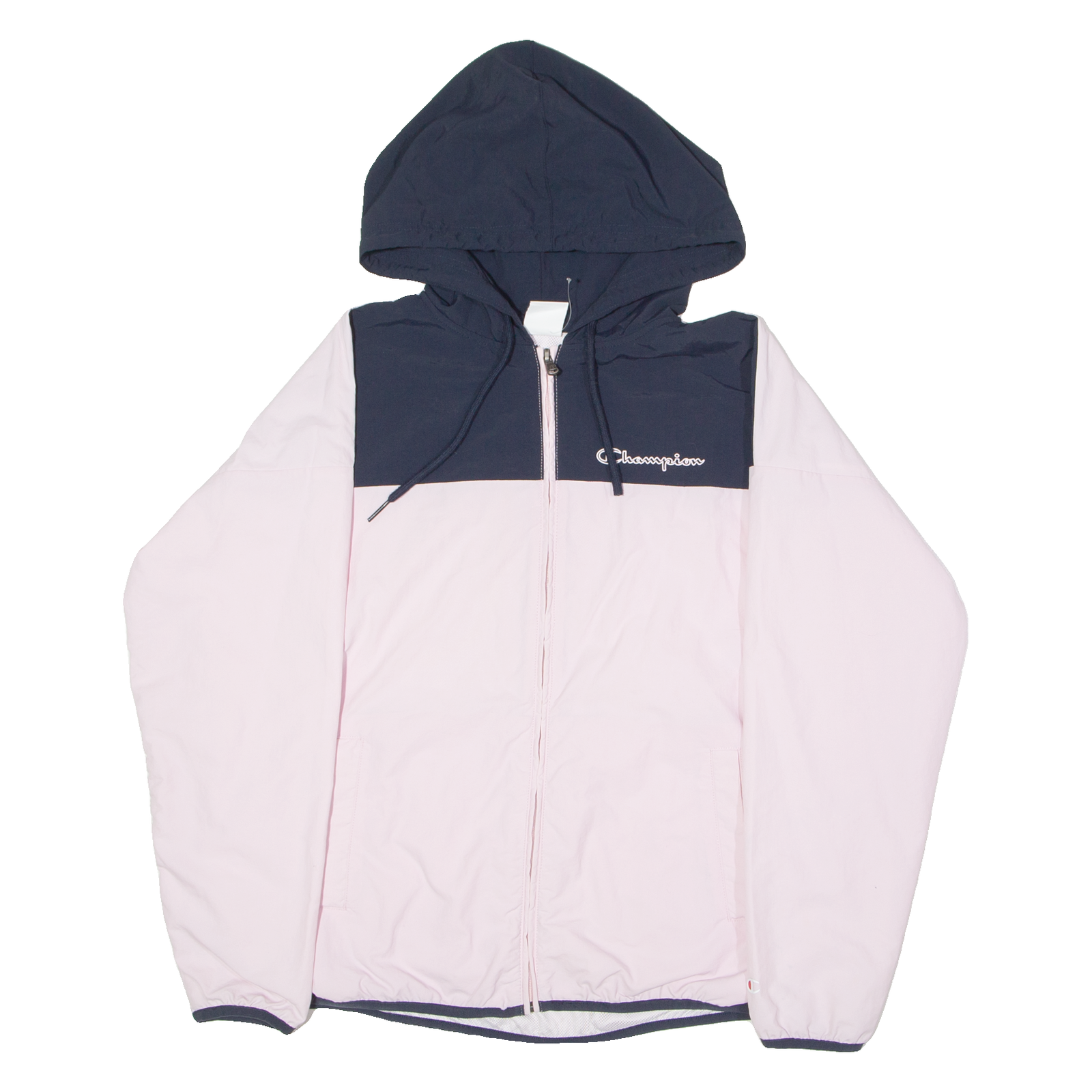 CHAMPION Womens Windbreaker Jacket Pink Hooded Colourblock M Refurbished - N/A refurbished available on Cerqular
