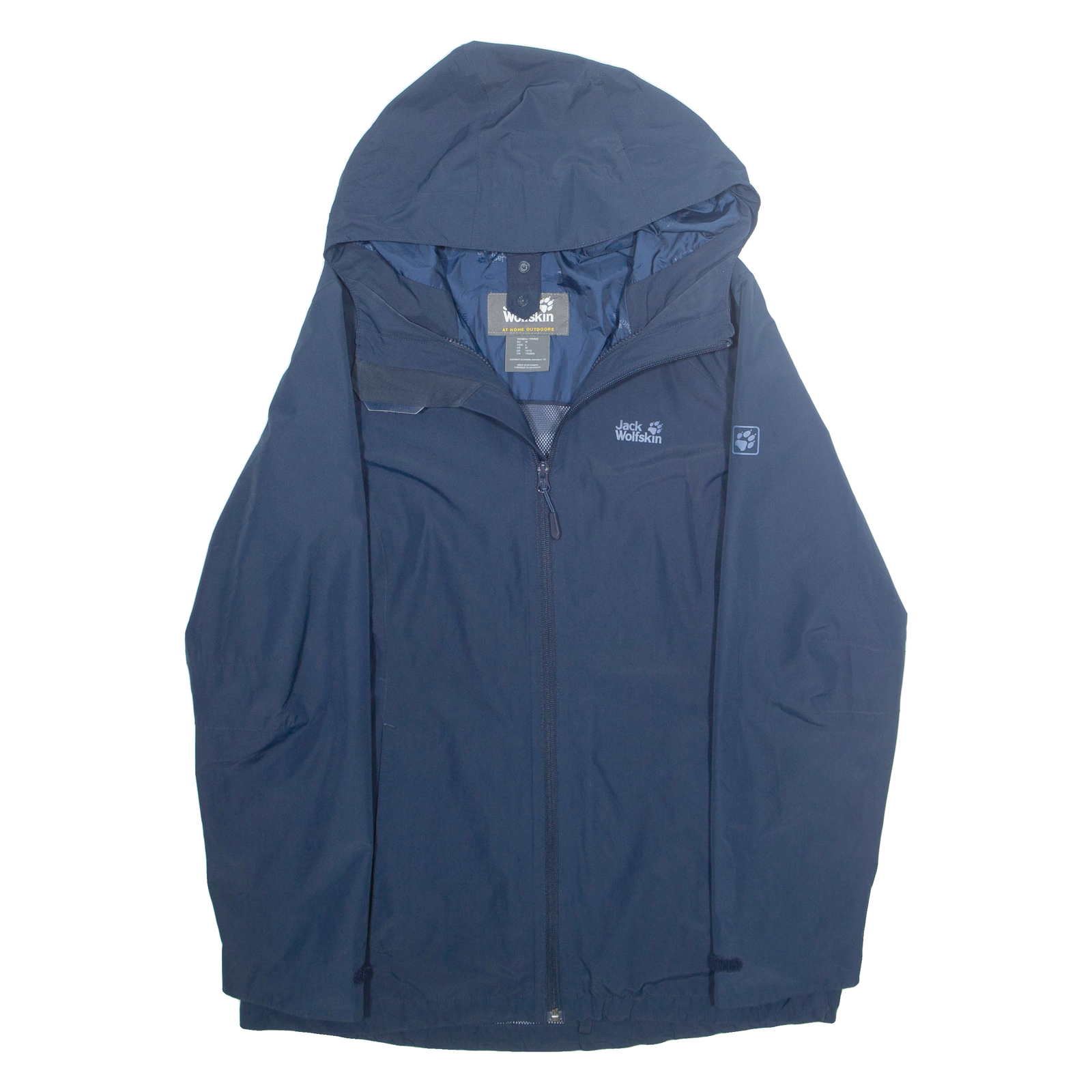 JACK WOLFSKIN Mesh Lined Womens Rain Jacket Blue Hooded M Refurbished - N/A refurbished available on Cerqular