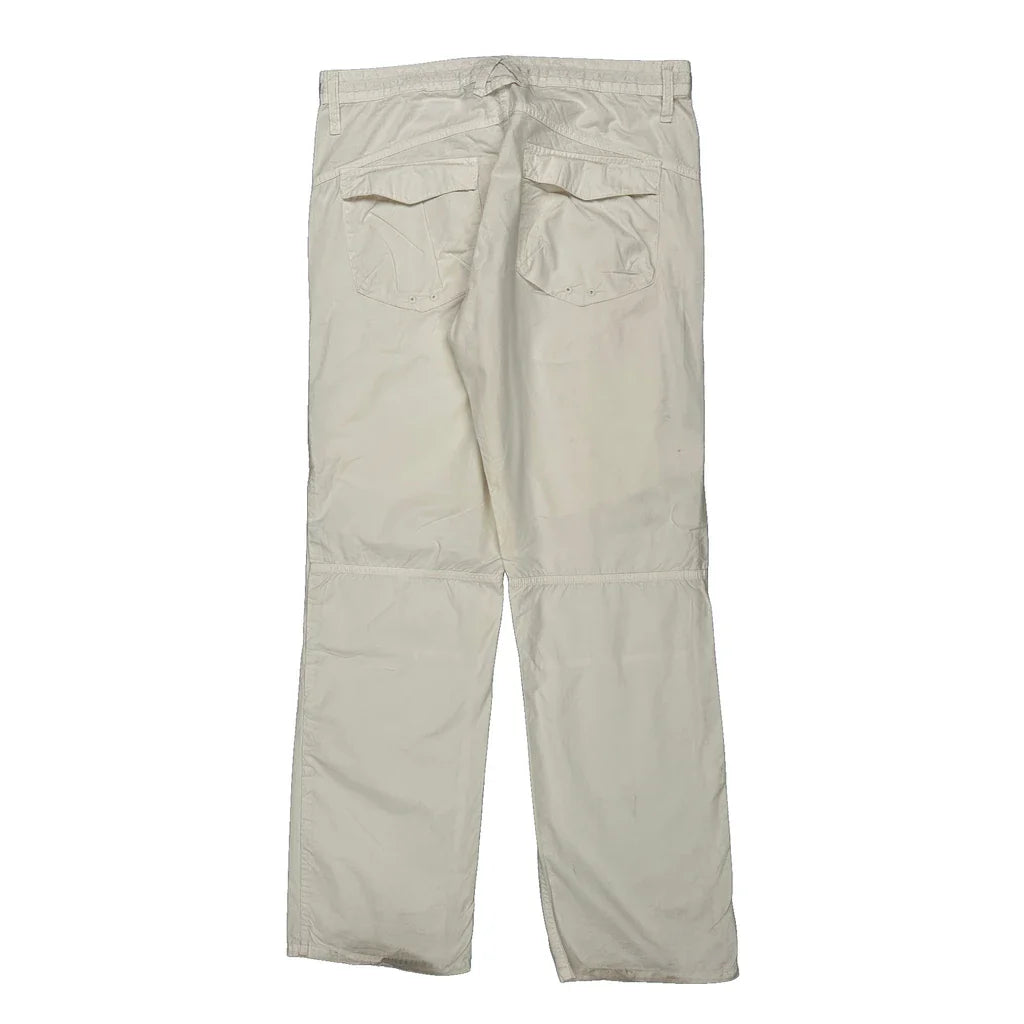 Armani Exchange Cargo Cargo Trousers - 34W 31L Cream Cotton Refurbished - Thrifted (note: this is a term often used to describe second- refurbished available on Cerqular