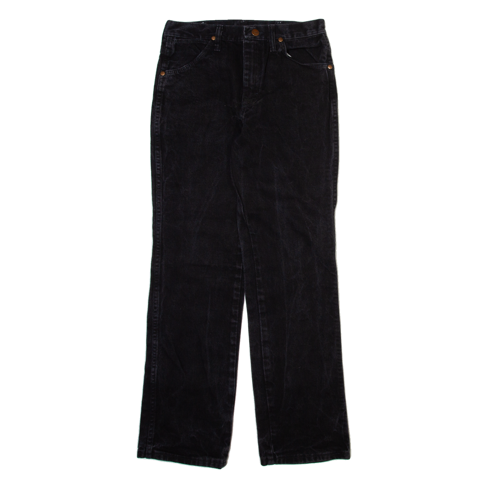 WRANGLER Mens Jeans Black Regular Straight W27 L29 Refurbished - N/A refurbished available on Cerqular