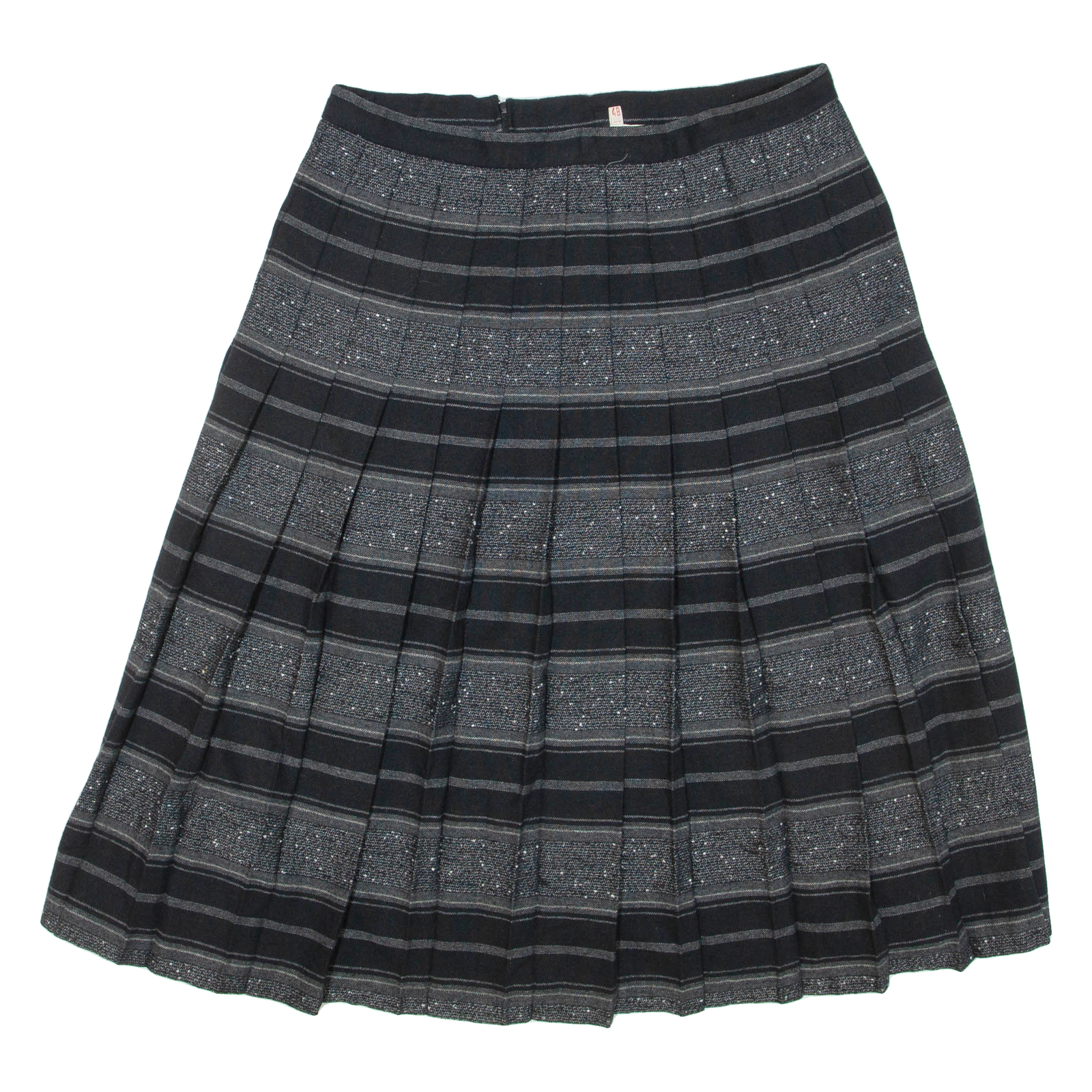 Buy Womens Pleated Skirt Grey Knee Length Wool Striped M Refurbished - $18.19 Womens Pleated Skirt Grey Knee Length Wool Striped M Refurbished - N/A refurbished available on Cerqular