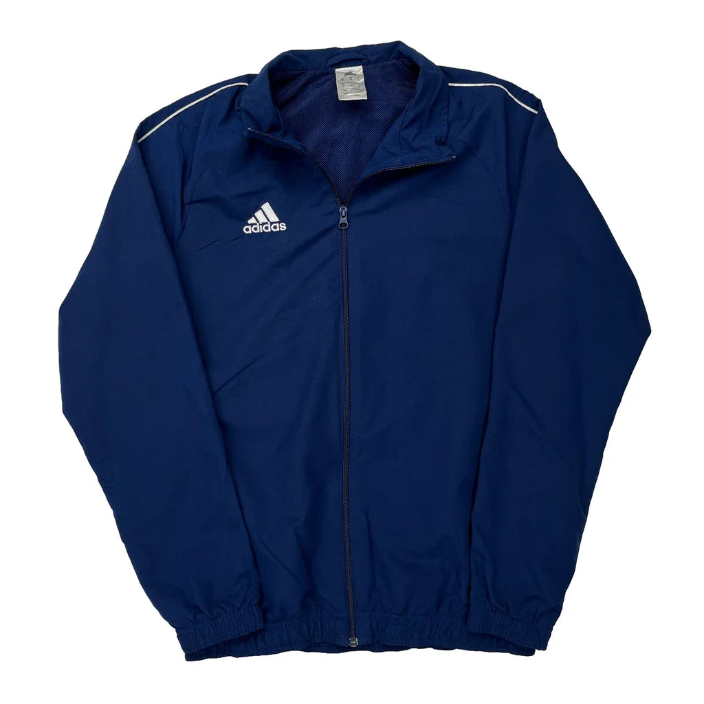 Buy Adidas Track Jacket - Medium Blue Polyester Refurbished - $38.85 Adidas Track Jacket - Medium Blue Polyester Refurbished - Thrifted (note: this is a term often used to describe second- refurbished available on Cerqular