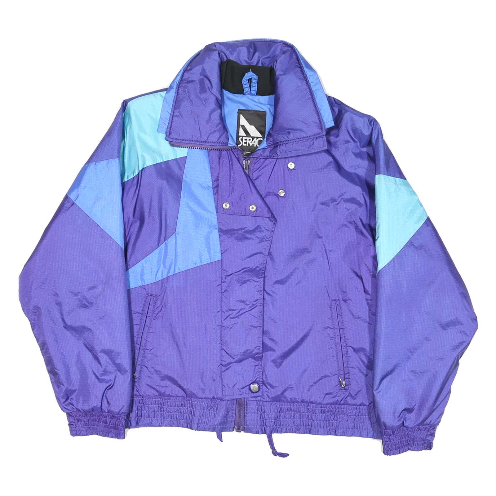 SERACE Womens Purple & Blue Classic Jacket UK 8 Polyester Blend Zip Fastening Refurbished - N/A refurbished available on Cerqular