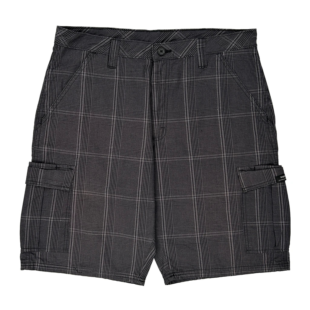Wrangler Checked Cargo Shorts - 34W 9L Grey Cotton Refurbished - Thrifted (note: this is a term often used to describe second- refurbished available on Cerqular