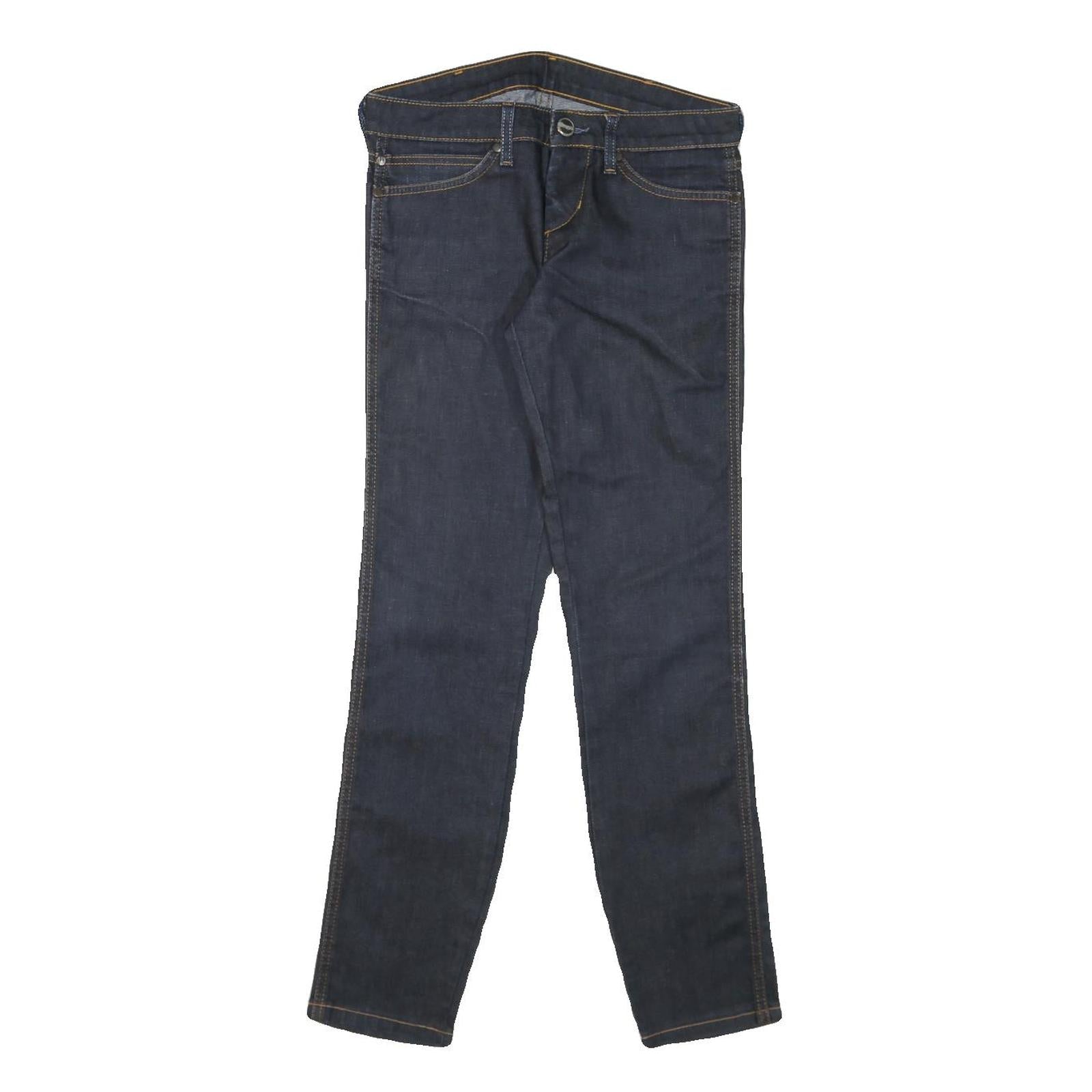 WRANGLER Womens Slim Fit Skinny Denim Dark Blue Cotton Blend Zip W28 L29 Jeans Refurbished - N/A refurbished available on Cerqular