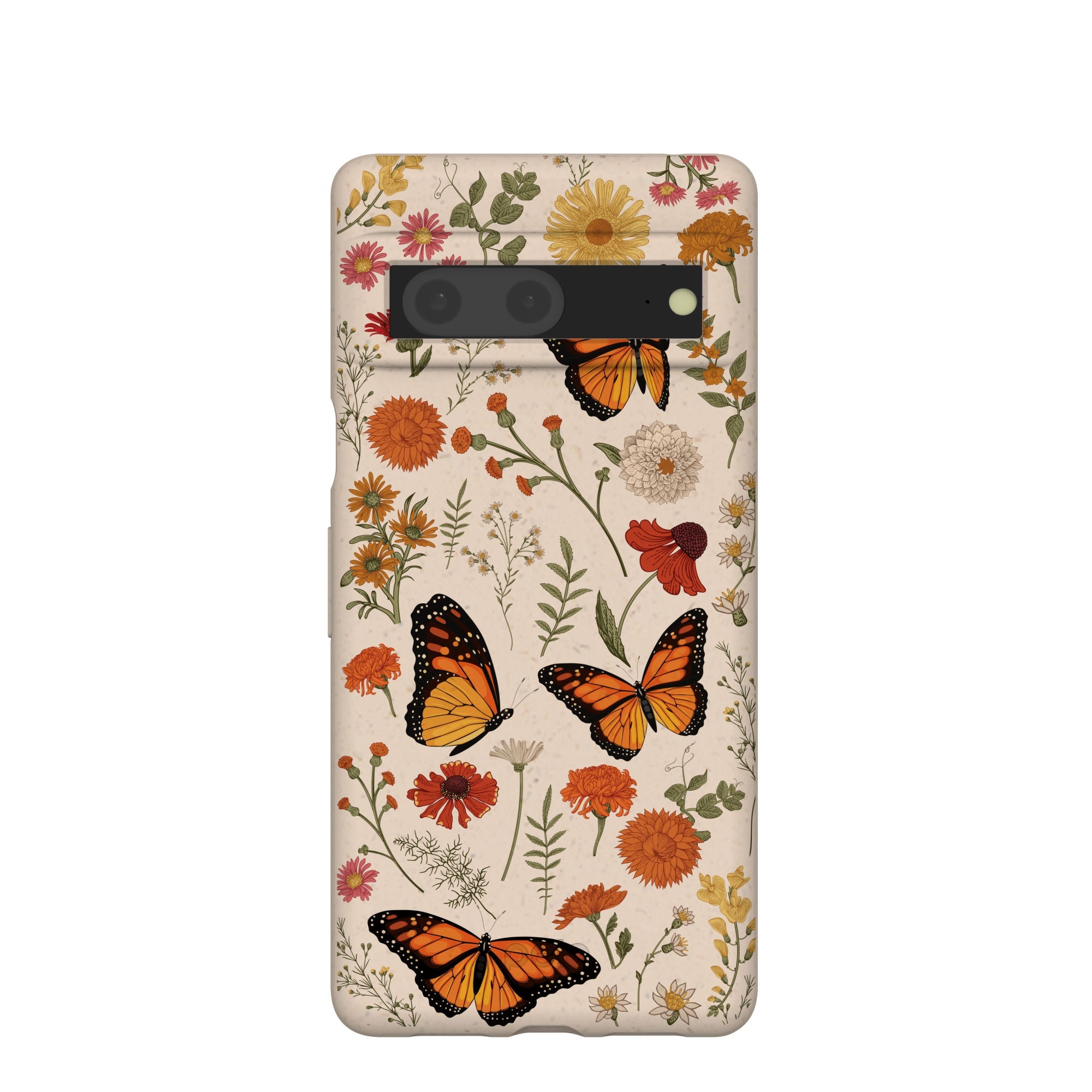 Seashell Monarch Butterfly Google Pixel 7 Case Refurbished - Pela Case refurbished available on Cerqular