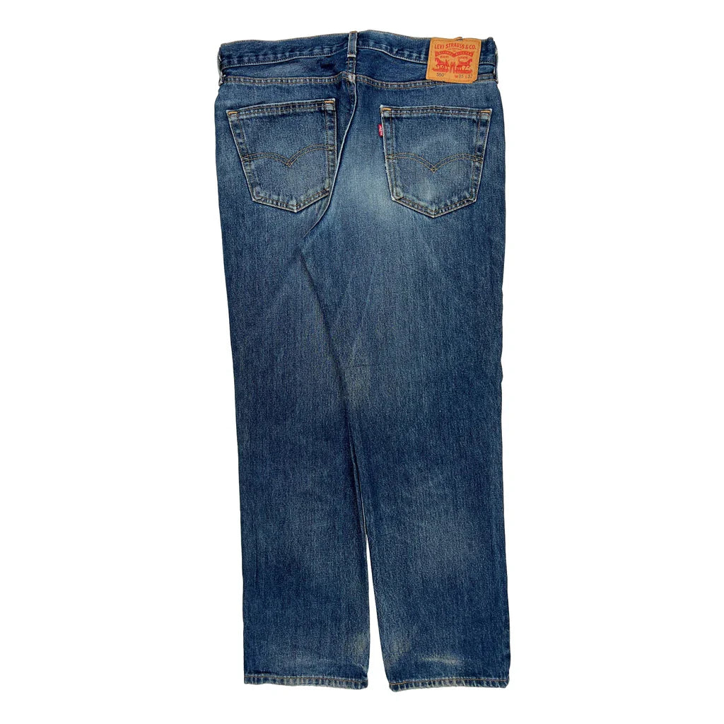 560 Levis Jeans - 35W 30L Blue Cotton Refurbished - Thrifted (note: this is a term often used to describe second- refurbished available on Cerqular
