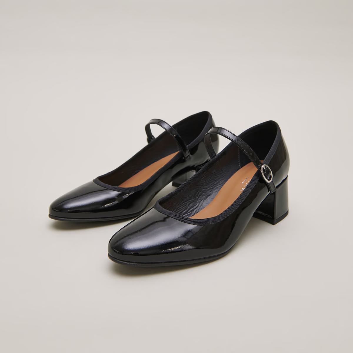 Salomes/babies Dalmatie Vernis Noir | Color: NOIR | Size: 37 Refurbished - Rue Madame is a known brand, and the standardized name is " refurbished available on Cerqular