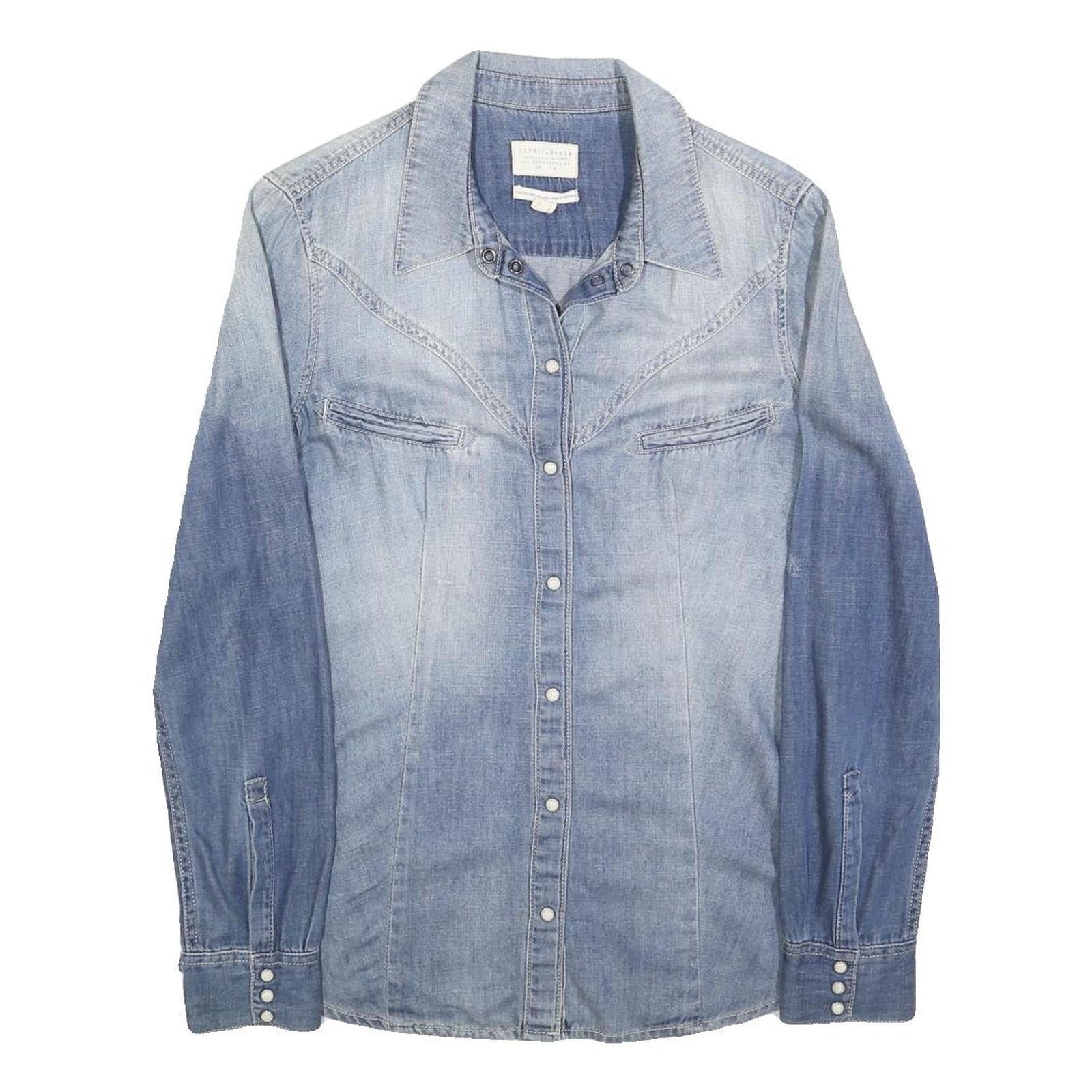Buy ESPRIT DENIM Womens Blue Ombre Denim Shirt M Casual Long Sleeve Button Up Refurbished - $19.49 ESPRIT DENIM Womens Blue Ombre Denim Shirt M Casual Long Sleeve Button Up Refurbished - N/A refurbished available on Cerqular