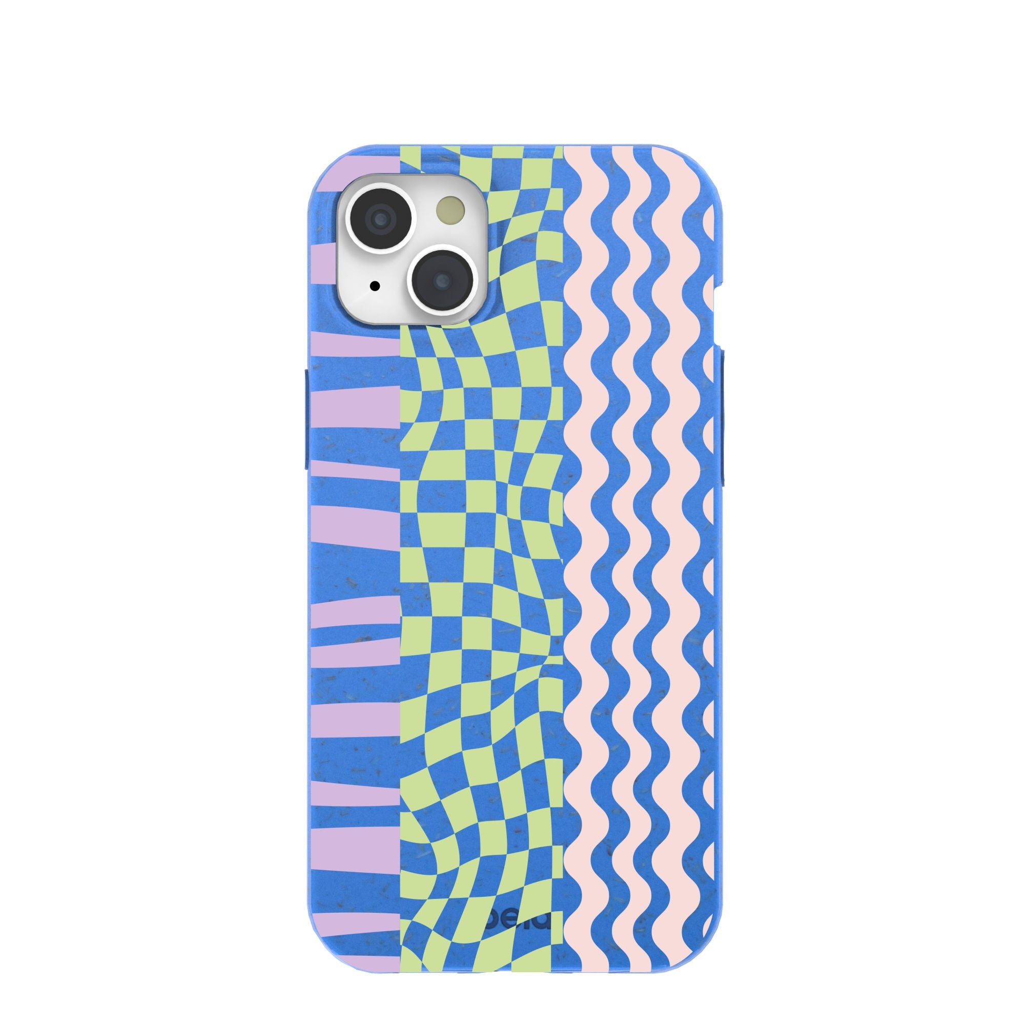 Electric Blue Mixed Up iPhone 15 Plus Case Refurbished - Pela Case refurbished available on Cerqular