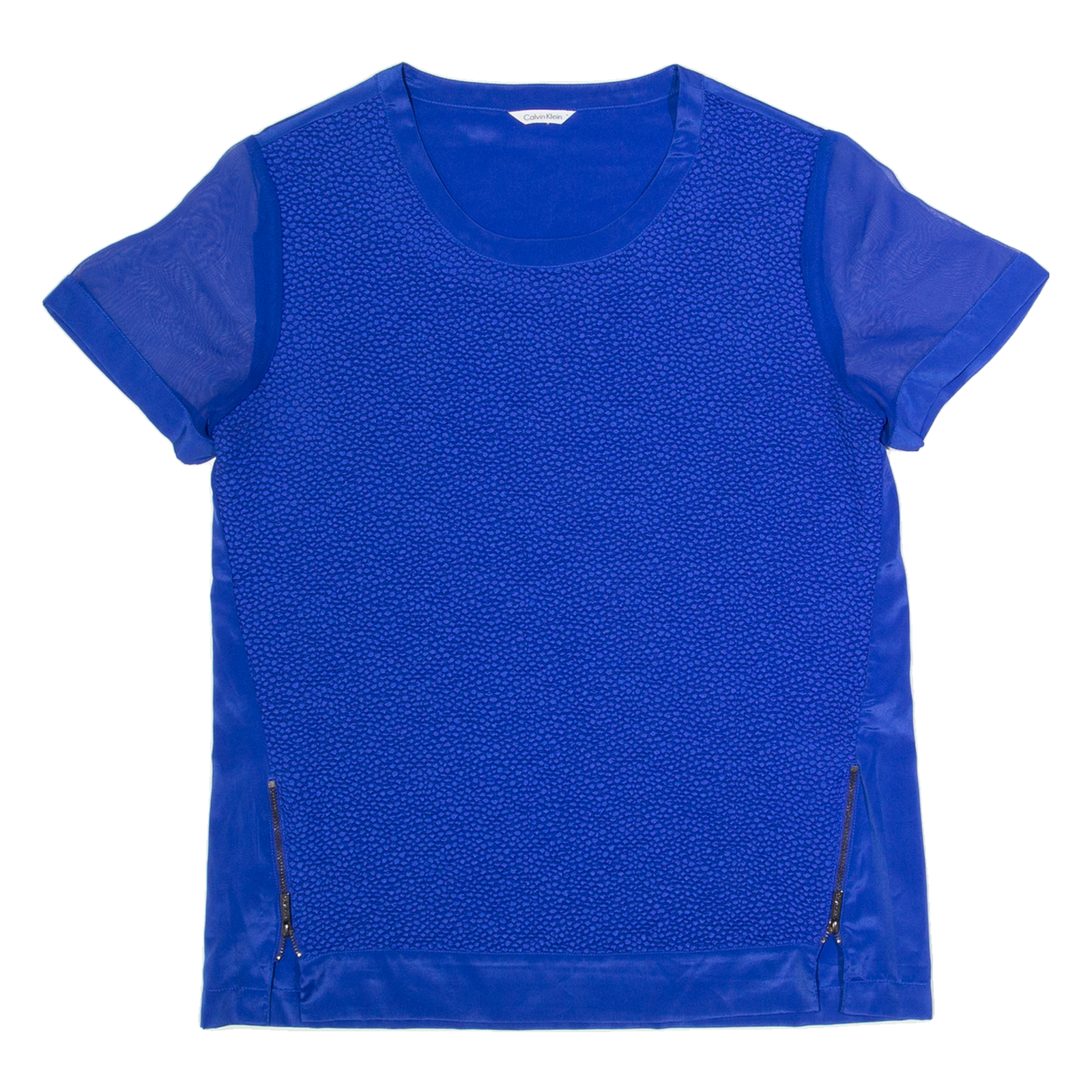CALVIN KLEIN Womens Oversized Top Blue L Refurbished - N/A refurbished available on Cerqular