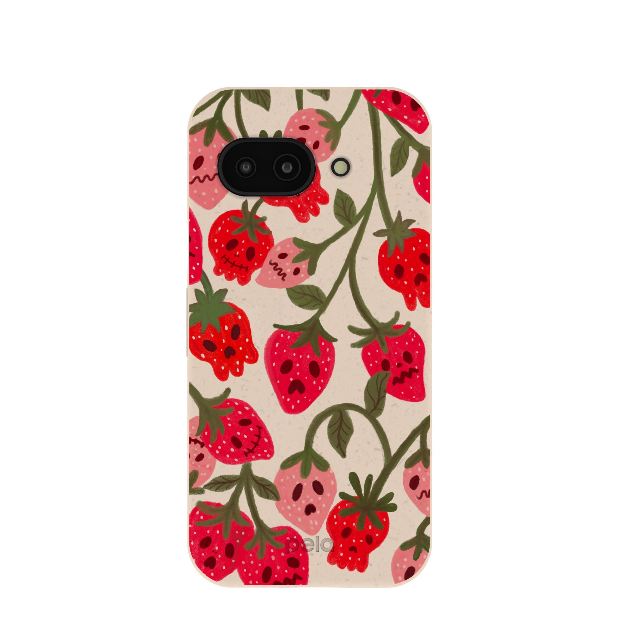 Seashell Strawboories Google Pixel 9a Case Refurbished - Pela Case refurbished available on Cerqular