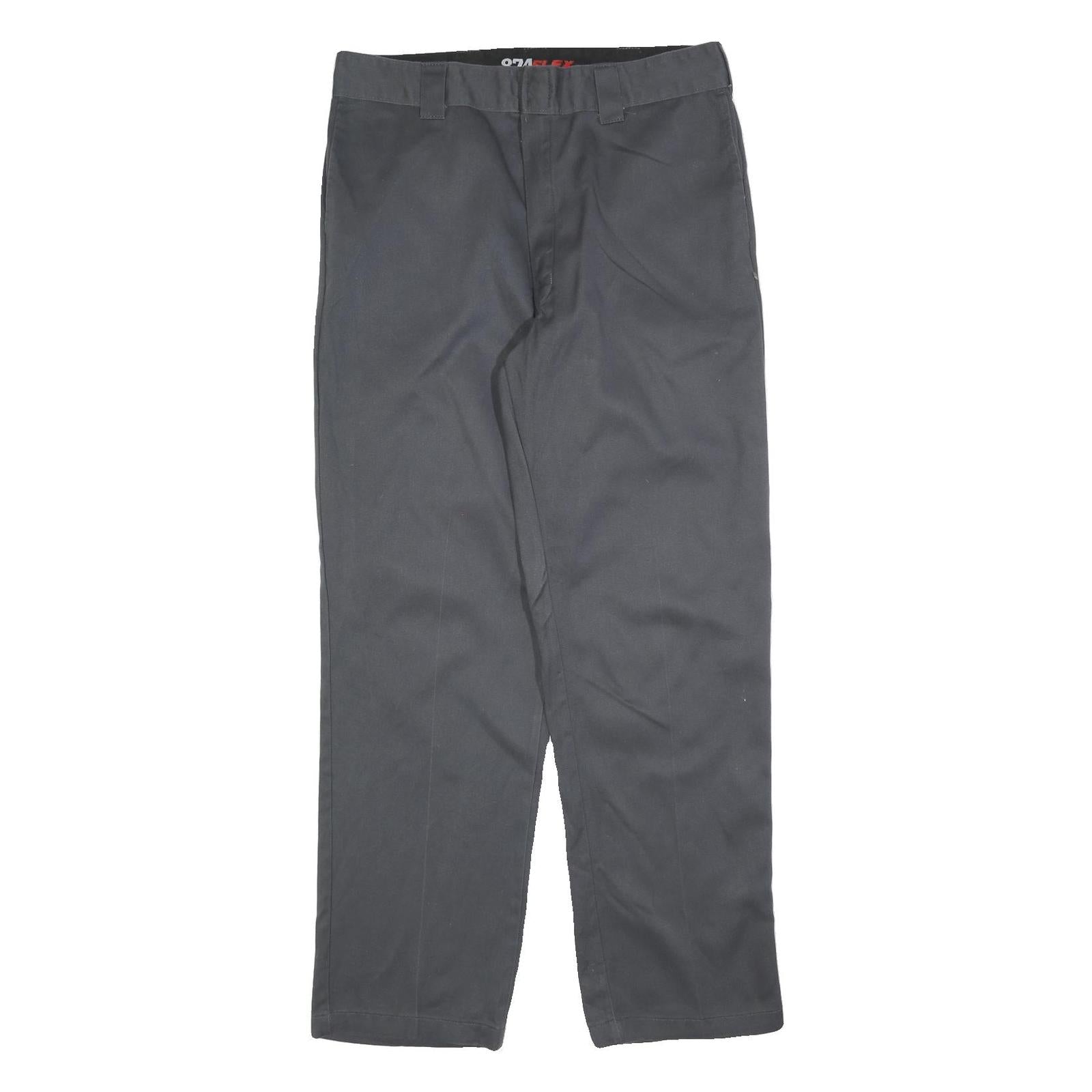 DICKIES Mens Cotton Blend Black Regular Straight Trousers W38 L34 Workwear Zip Refurbished - N/A refurbished available on Cerqular