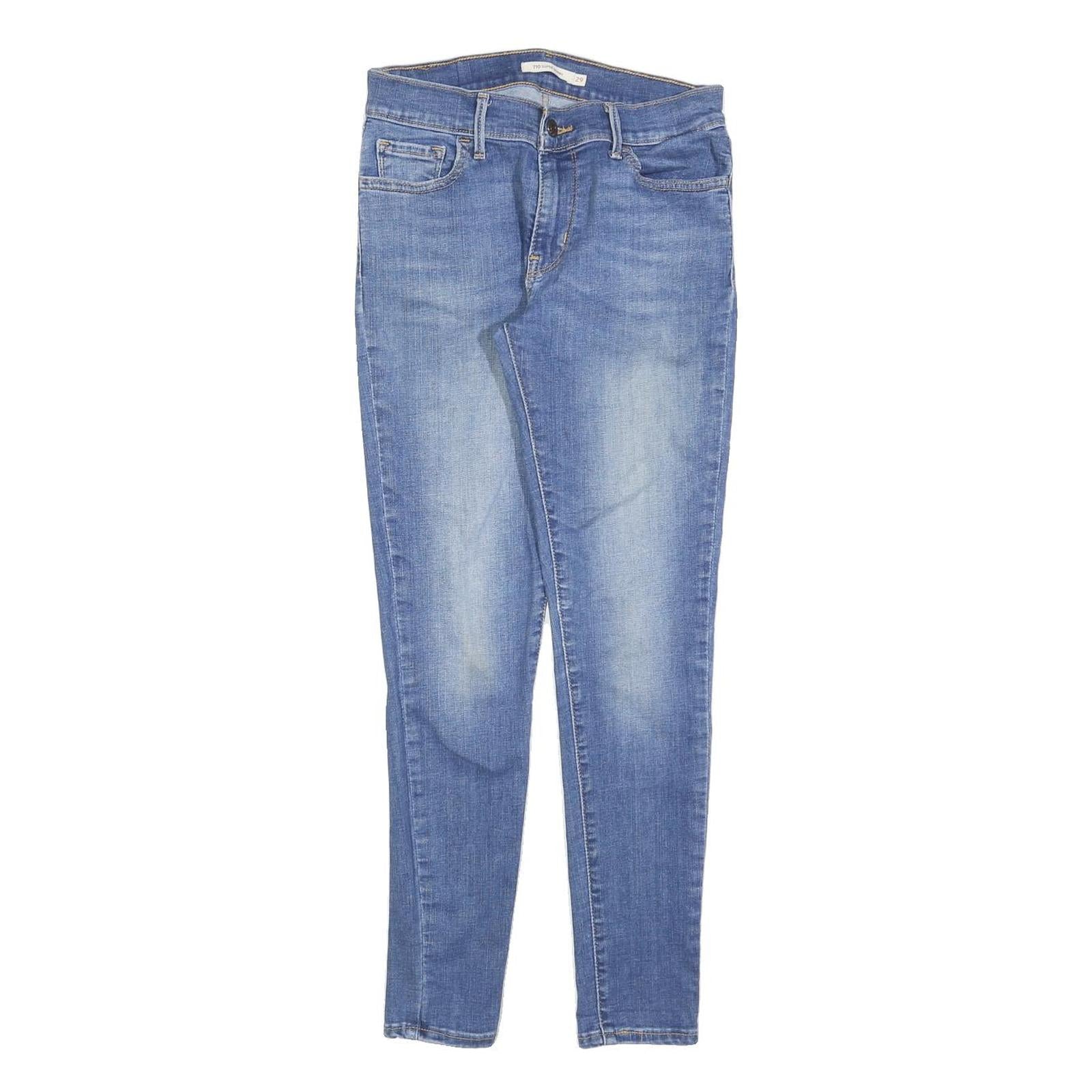 LEVI'S 710 Womens Jeans Blue Slim Skinny Denim Medium Wash W29 L28 Stretch Refurbished - N/A refurbished available on Cerqular