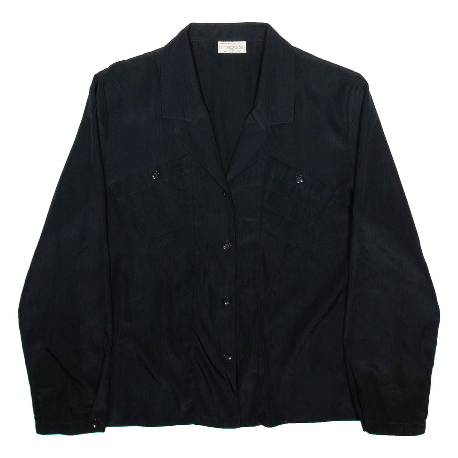 CROSSGRADE Womens Shirt Black V-Neck Long Sleeve M Refurbished - N/A refurbished available on Cerqular