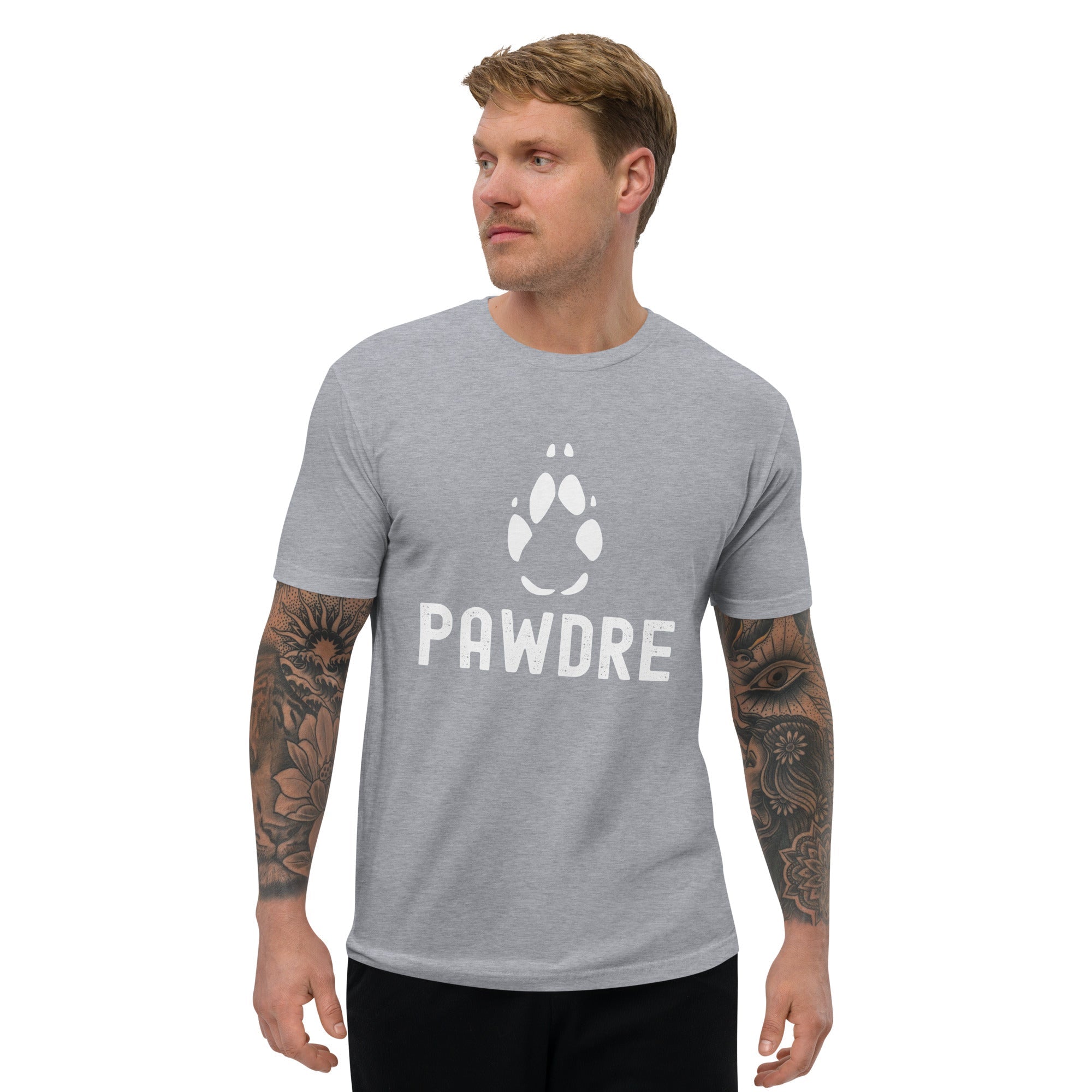 Buy Pawdre Dog Dad Short Sleeve T-shirt | Color: Heather Grey | Size: S Refurbished - $27.00 Pawdre Dog Dad Short Sleeve T-shirt | Color: Heather Grey | Size: S Refurbished - Buddy Brands refurbished available on Cerqular