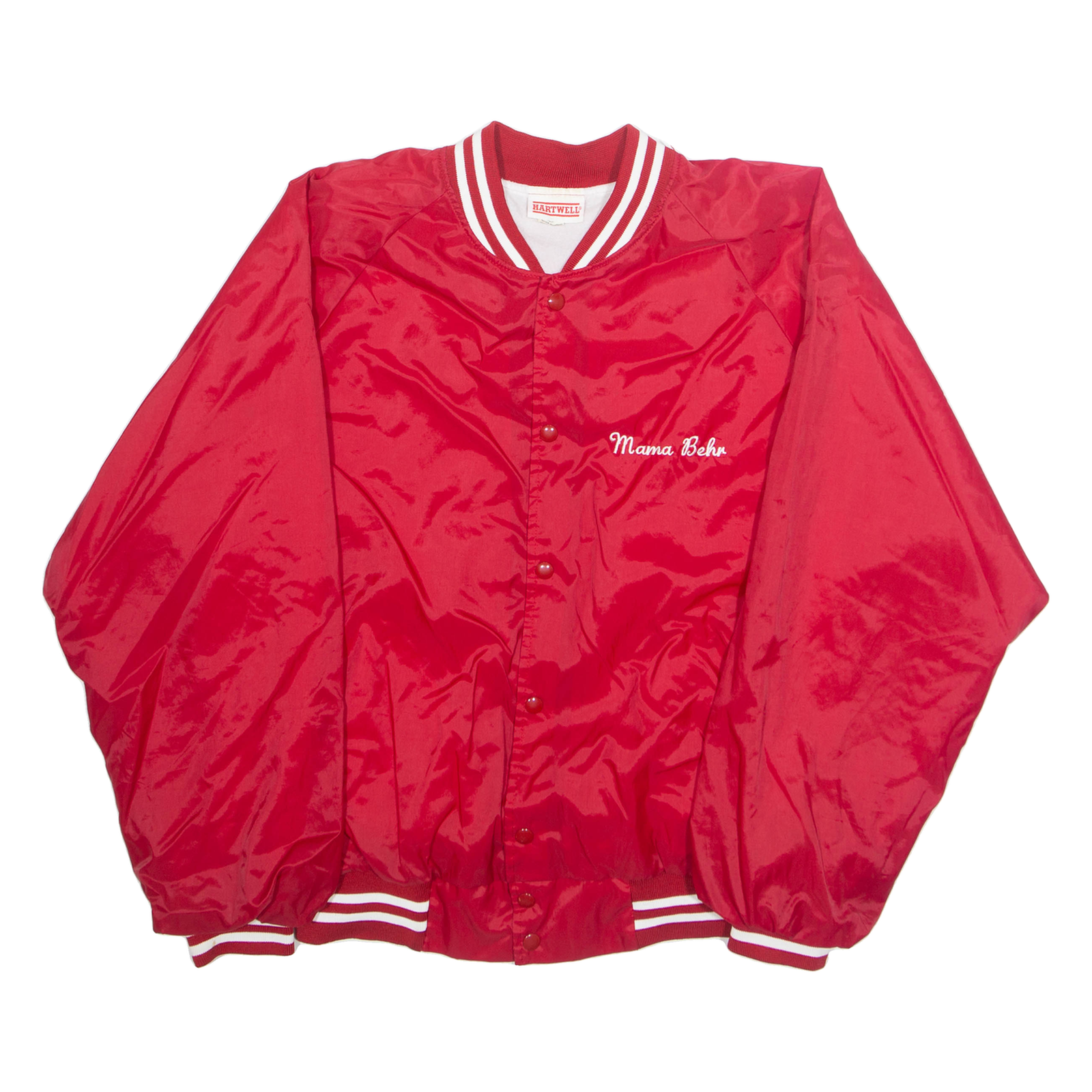 HARTWELL Mens Varsity Jacket Red Nylon M Refurbished - N/A refurbished available on Cerqular