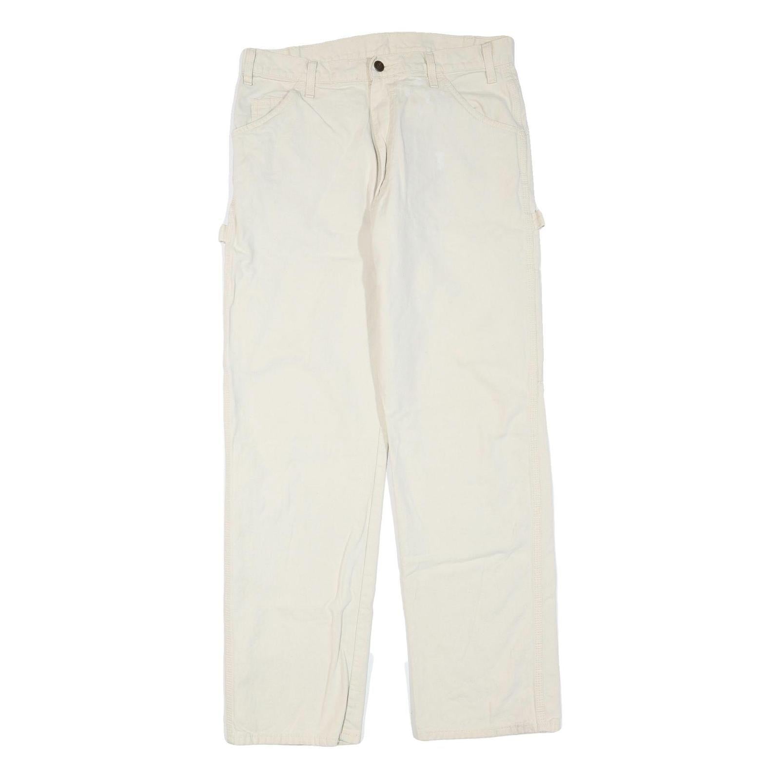 Buy DICKIES Womens Cotton Blend Cream Regular Fit Straight Leg Trousers W34 L30 Refurbished - $37.69 DICKIES Womens Cotton Blend Cream Regular Fit Straight Leg Trousers W34 L30 Refurbished - N/A refurbished available on Cerqular