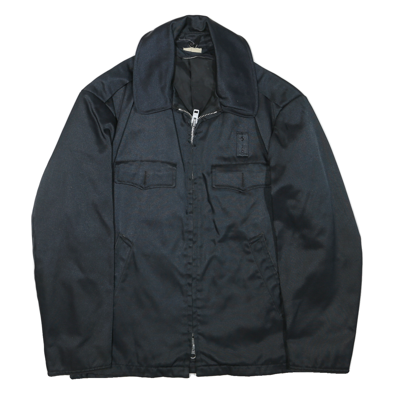 Mens Black Polyester Blend Plain Zip Jacket XL Casual Lightweight Workwear Refurbished - N/A refurbished available on Cerqular