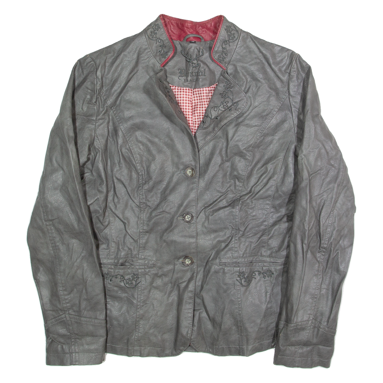 BRANDL Mens Blazer Jacket Grey Leather M Refurbished - N/A refurbished available on Cerqular