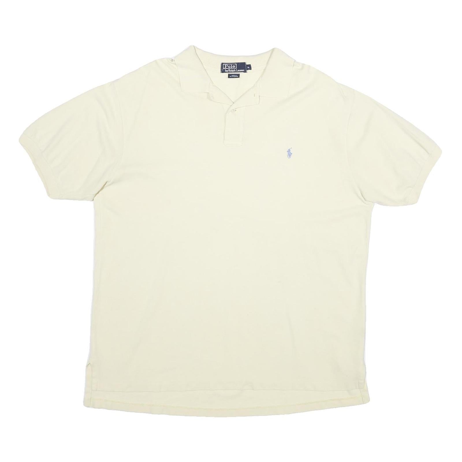 POLO RALPH LAUREN Mens White Cotton Short Sleeve Polo Shirt XL Classic Fit Refurbished - N/A refurbished available on Cerqular