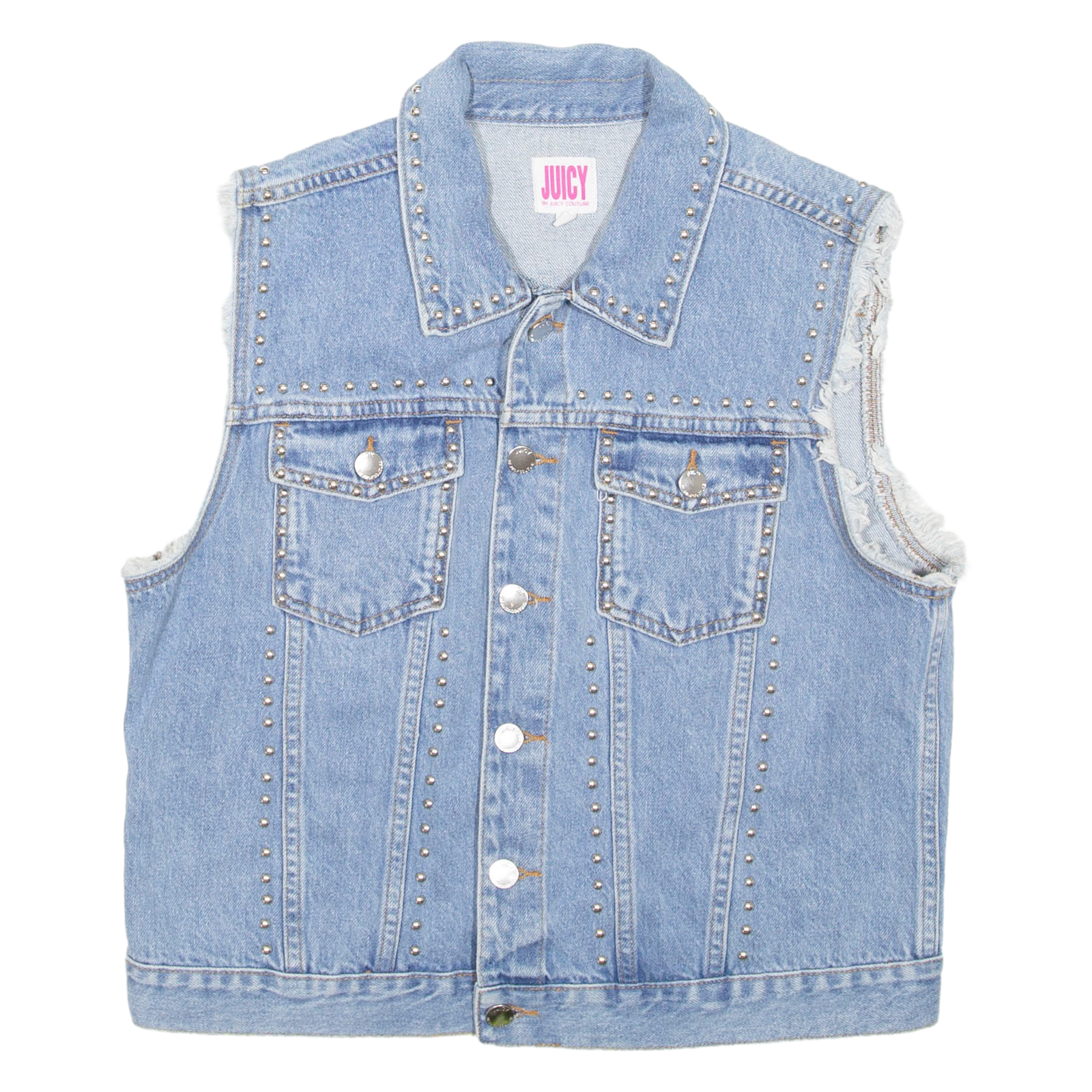 JUICY COUTURE Womens Denim Gilet Blue L Refurbished - N/A refurbished available on Cerqular