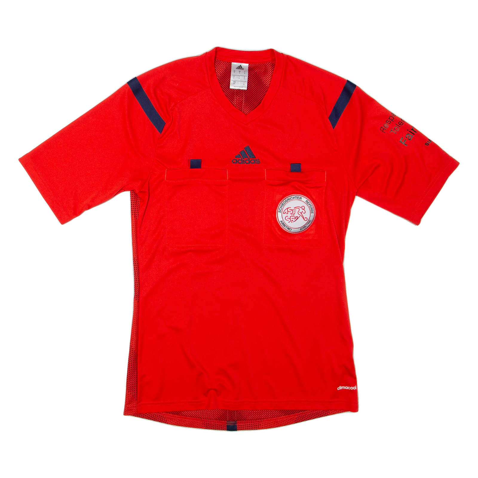 ADIDAS Referee Mens Football Shirt T-Shirt Red V-Neck S Refurbished - N/A refurbished available on Cerqular